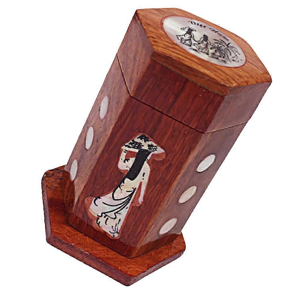 Decorative Toothpick Box Toothpick Storage Container Dining Table Arrangement Brown 6*8 Cm 1Pack