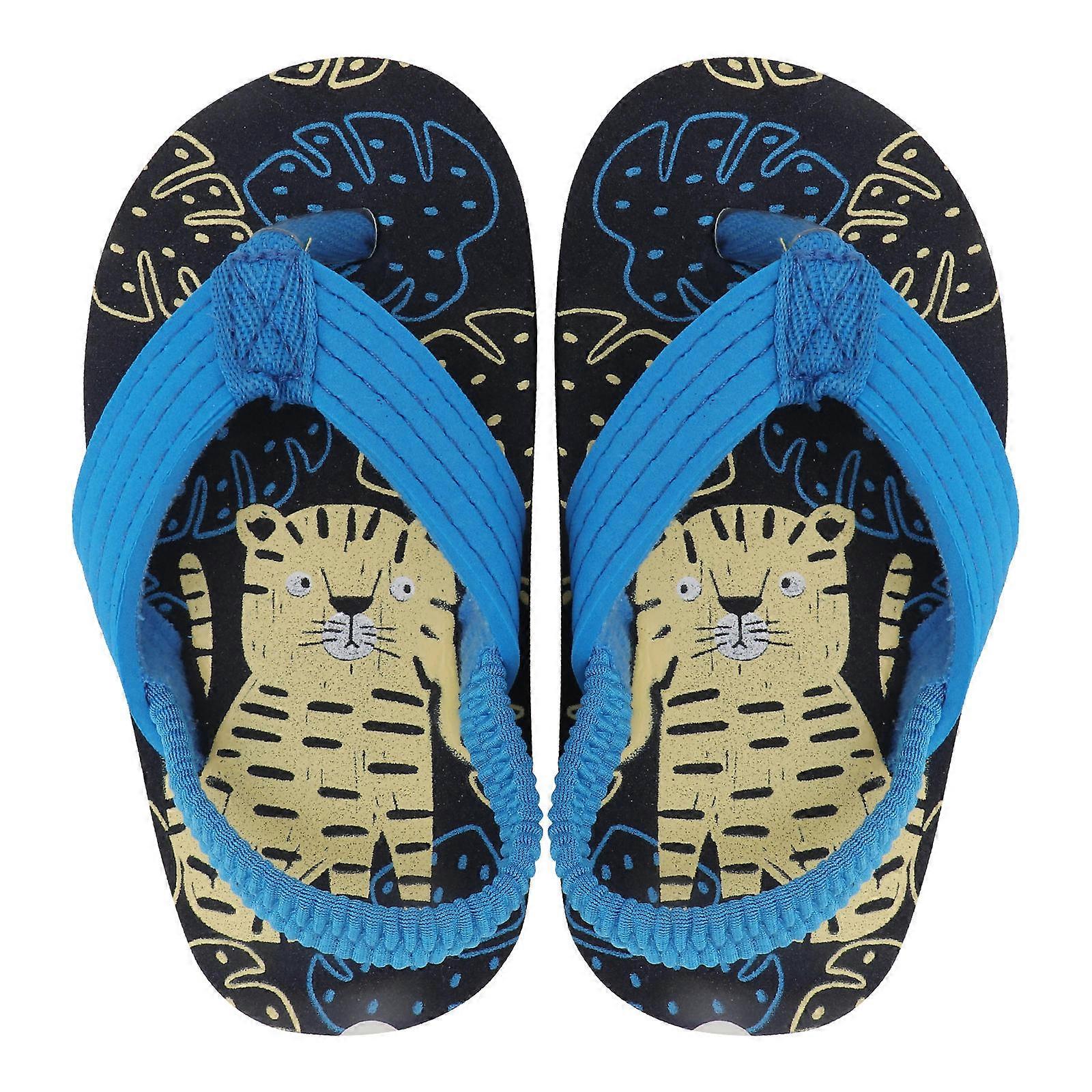 Summer Beach Slippers Children Casual Footwear Breathable Lightweight EVA Foam 1Pair Blue