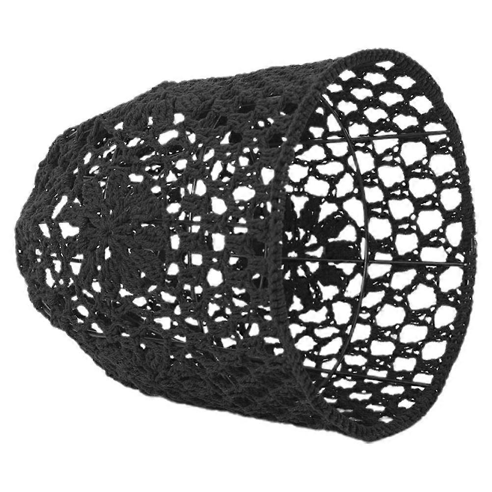 Pendant Lampshades Macrame Pendant Lamp Shade Home Decoration E27 Lamp Socket Black 20.00X19.00X7.00cm 1Pack