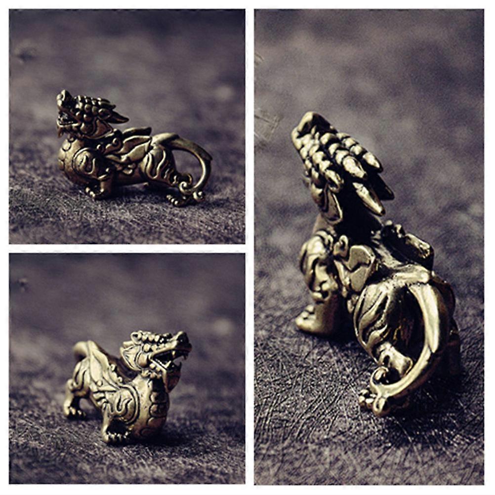 Chinese Style Car Ornaments Ancient Beast God Figurine Retro Statue Crafts for Home Restaurant Store Car Dark Brown 4.62X1X2cm Home Decoration 1Pcs