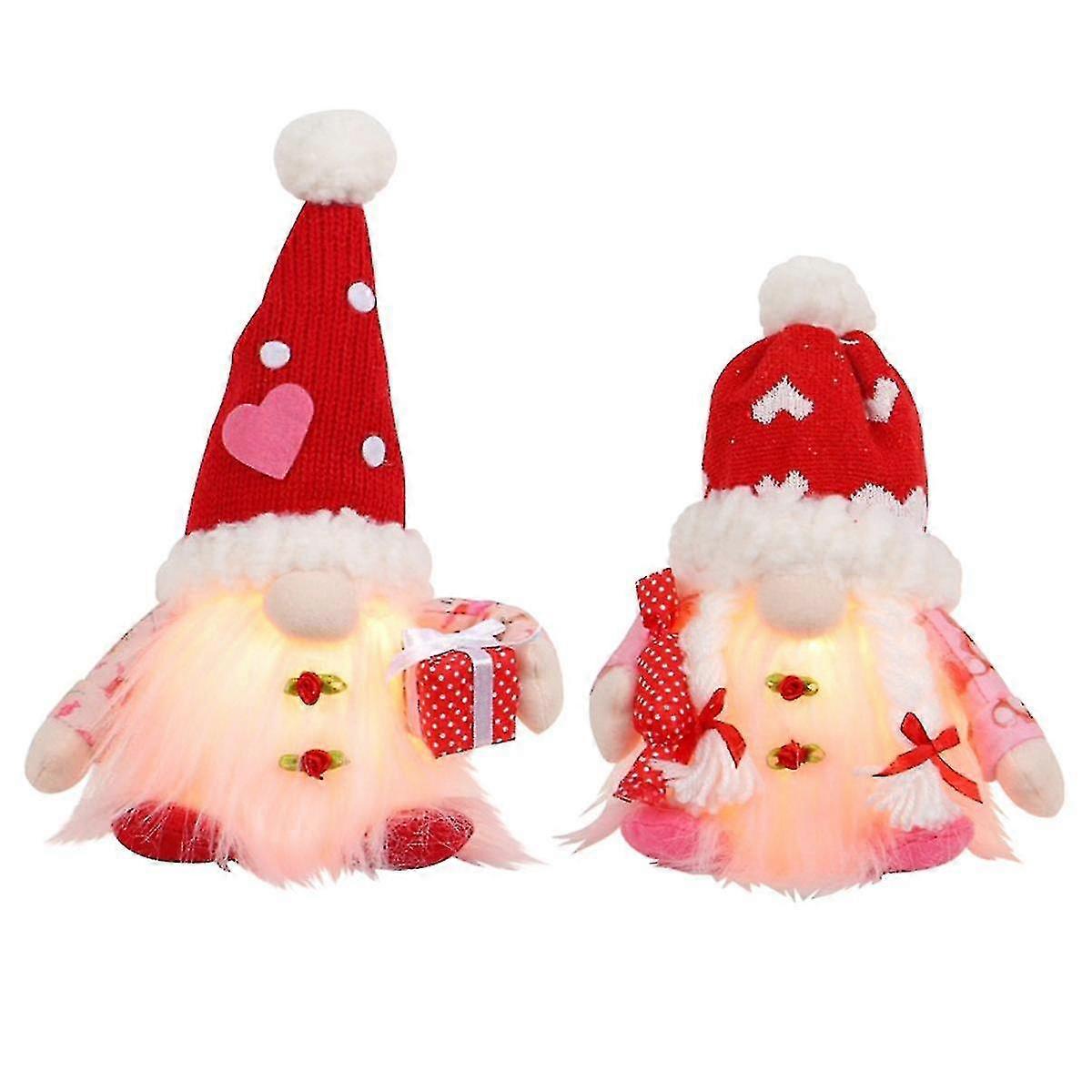 バレンタインデーの装飾品2024さまざまなブランドの新しい明るいニット帽子人形の愛と顔のない人形