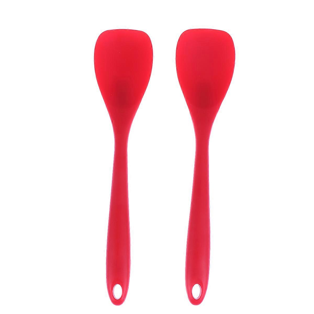 Ergonomically Designed Handles Spatula Non Stick Kitchen Utensils For Cooking 26.50X6.00X1.00CM Red 2Pack