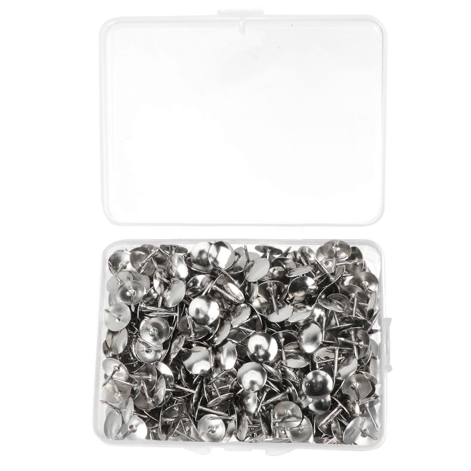 Here's a polished product description based on your input:
**500pcs Thumb Tacks – Round Head Nickel Plated Push Pins**
Perfect for cork boards,