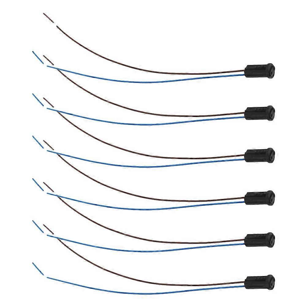 6 Pcs Lamp Base Socket Low Voltage LED Bulb Holder Heat Resistant PTFE Wire Easy Installation Versatile Lighting