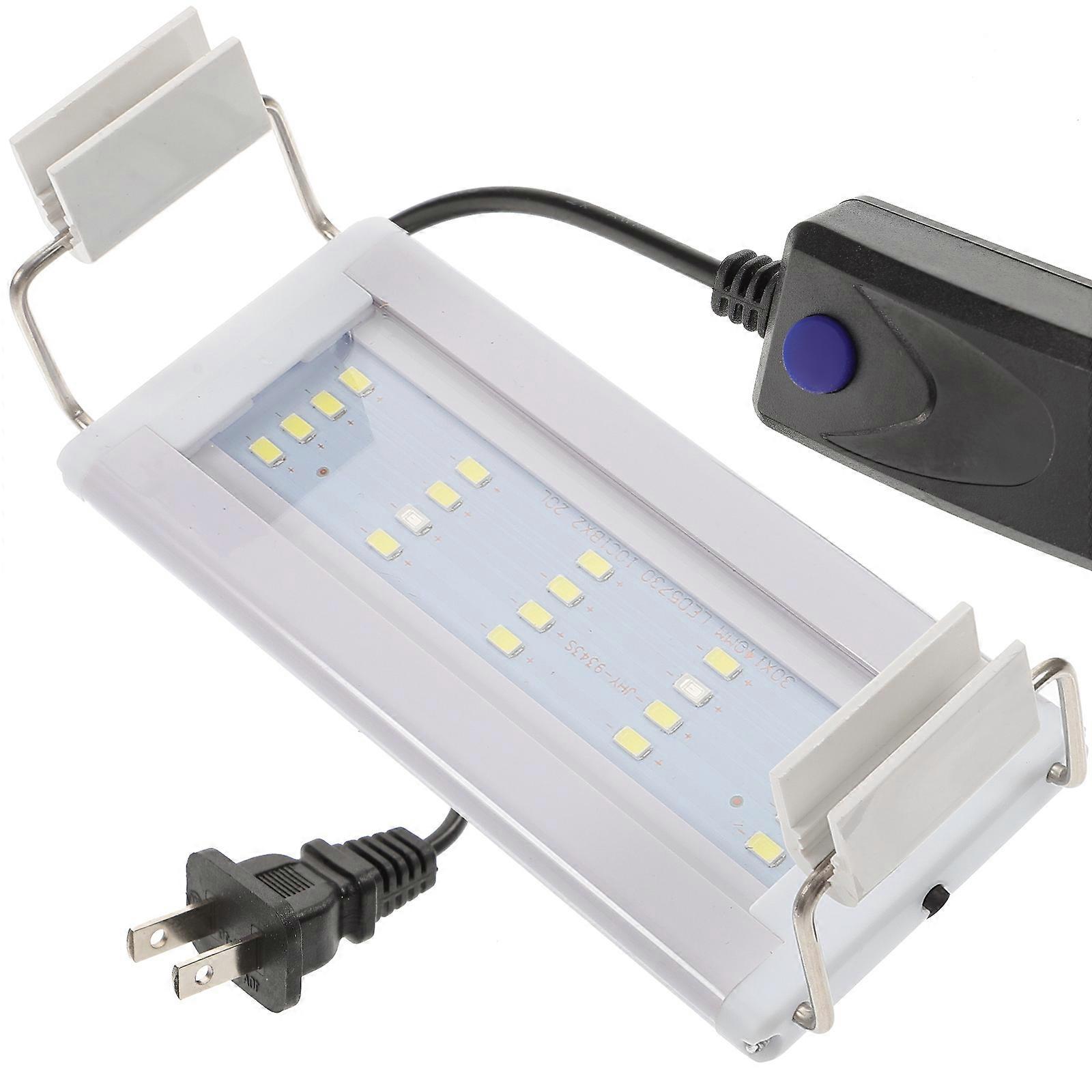 Clip On Led Light Aquarium Fish Bowl Led Ligh Strong Penetration For Pet Owners Blue Rectangular 1Pc