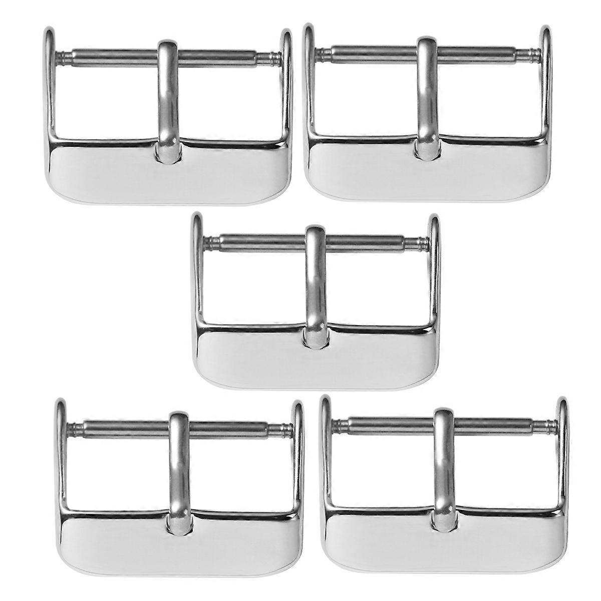 Watch Band Clasp Wristwatch Accessories 24mm Durable Simple Design Silver 5Pack