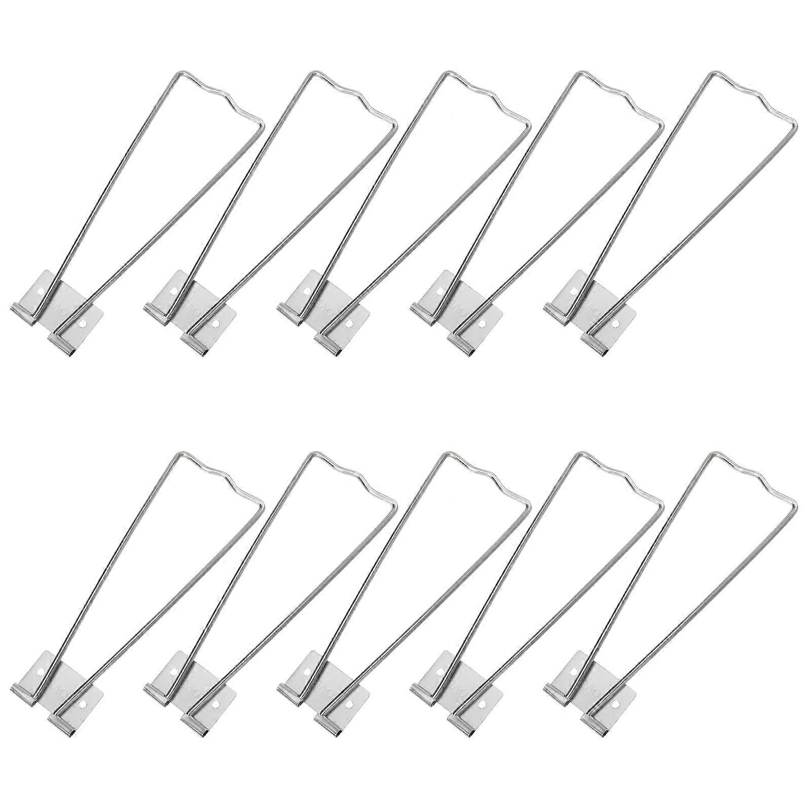 Silver Iron Photo Frame Easel Back Stands for Stable Display Adjustable Angle 10 Pieces