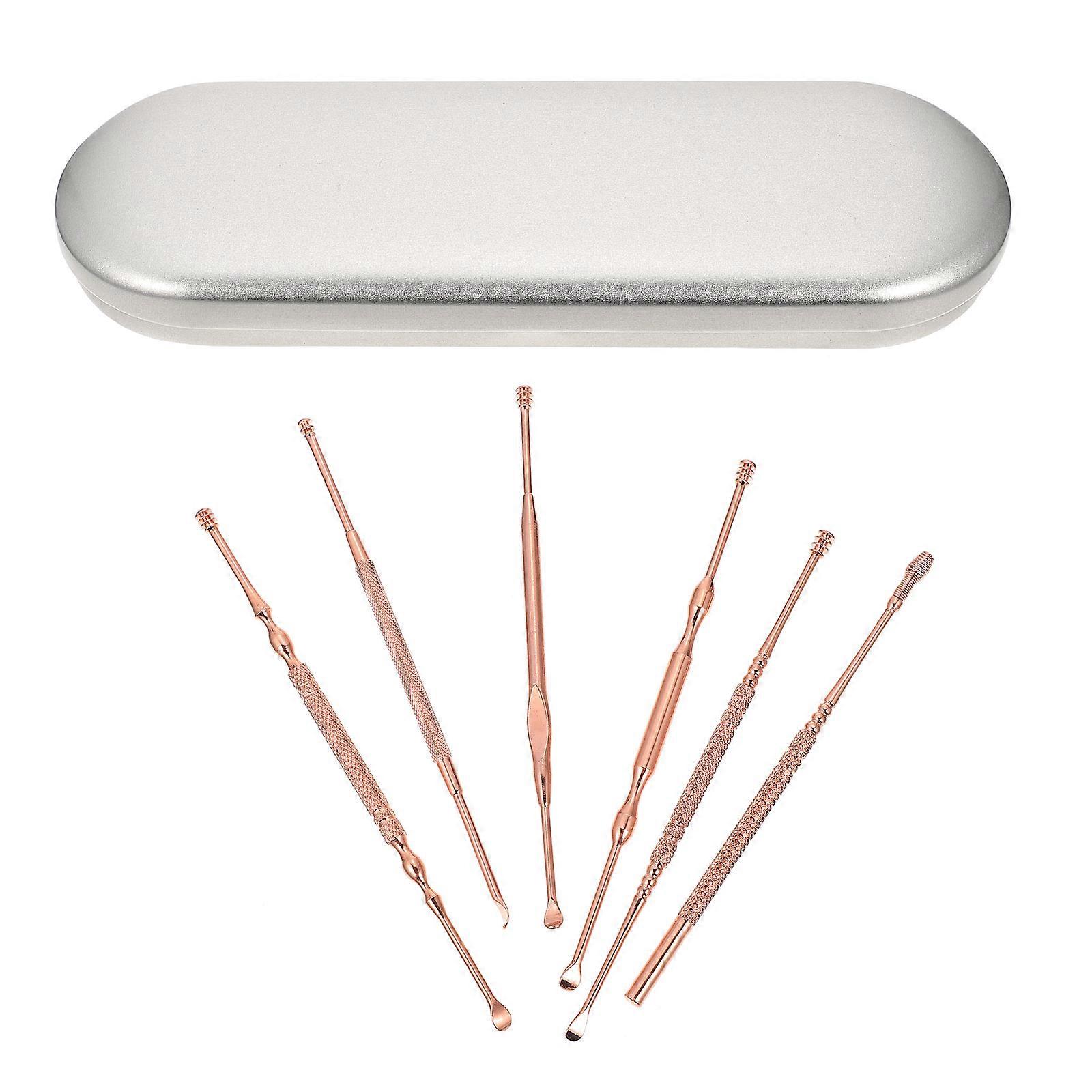 Stainless Steel Ear Tools Cleaning Kit For Daily Use Round Shape Portable 1Set