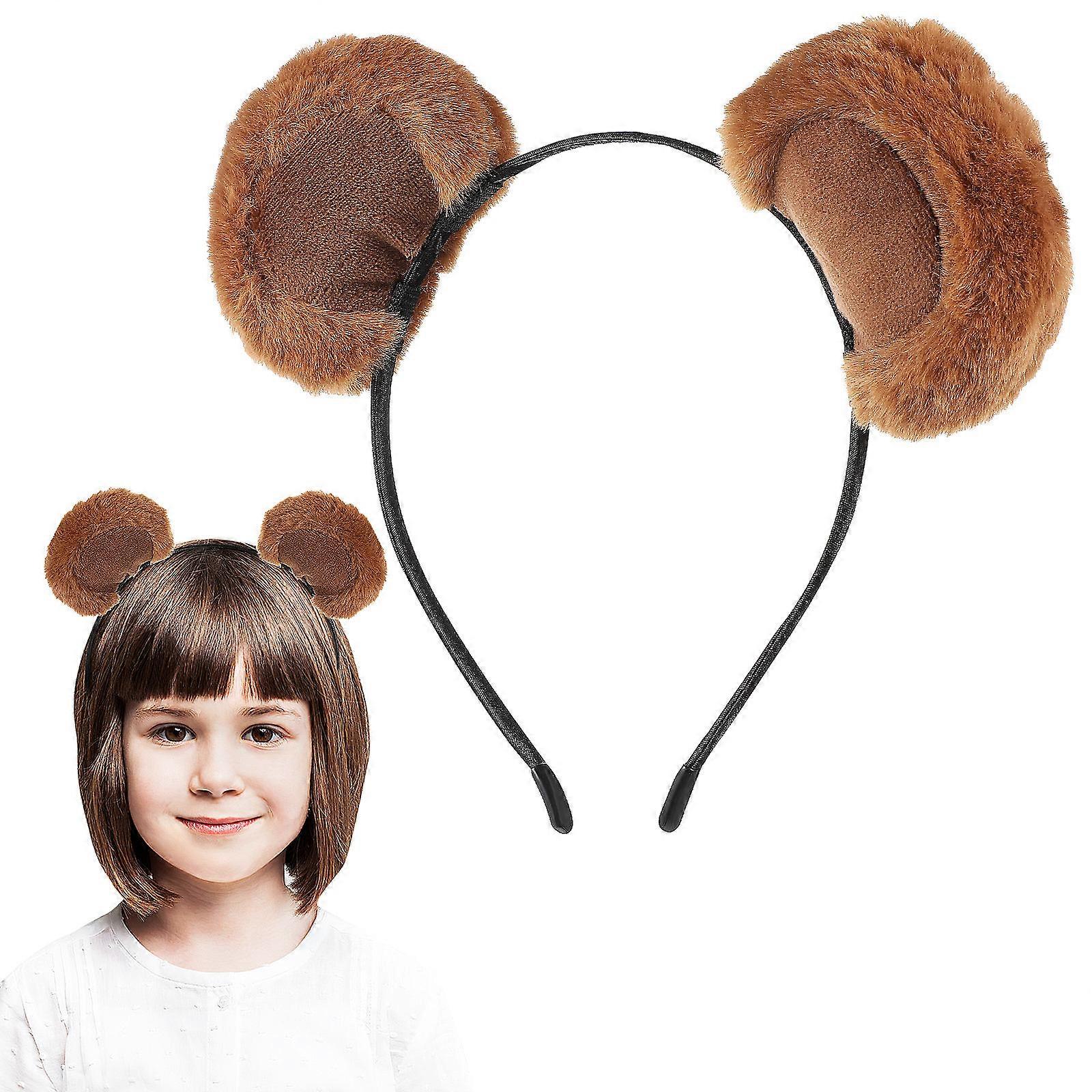 Soft Furry Bear Ears Headband for Cosplay, Makeup, Skincare & Everyday Fun – Animal Ear Accessory for Parties & Creative Outfits
