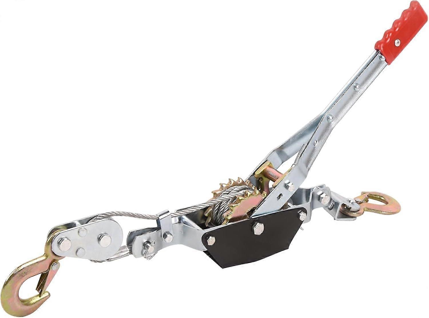 2-Ton Combo Wire Winch With High-Strength Steel Cable, Two Hooks, Dual-Power Auto Hoist For Boats And Securing Loads