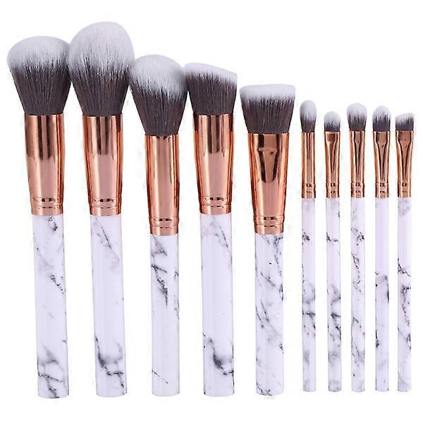10 pcs Professional Makeup Brushes - Marble