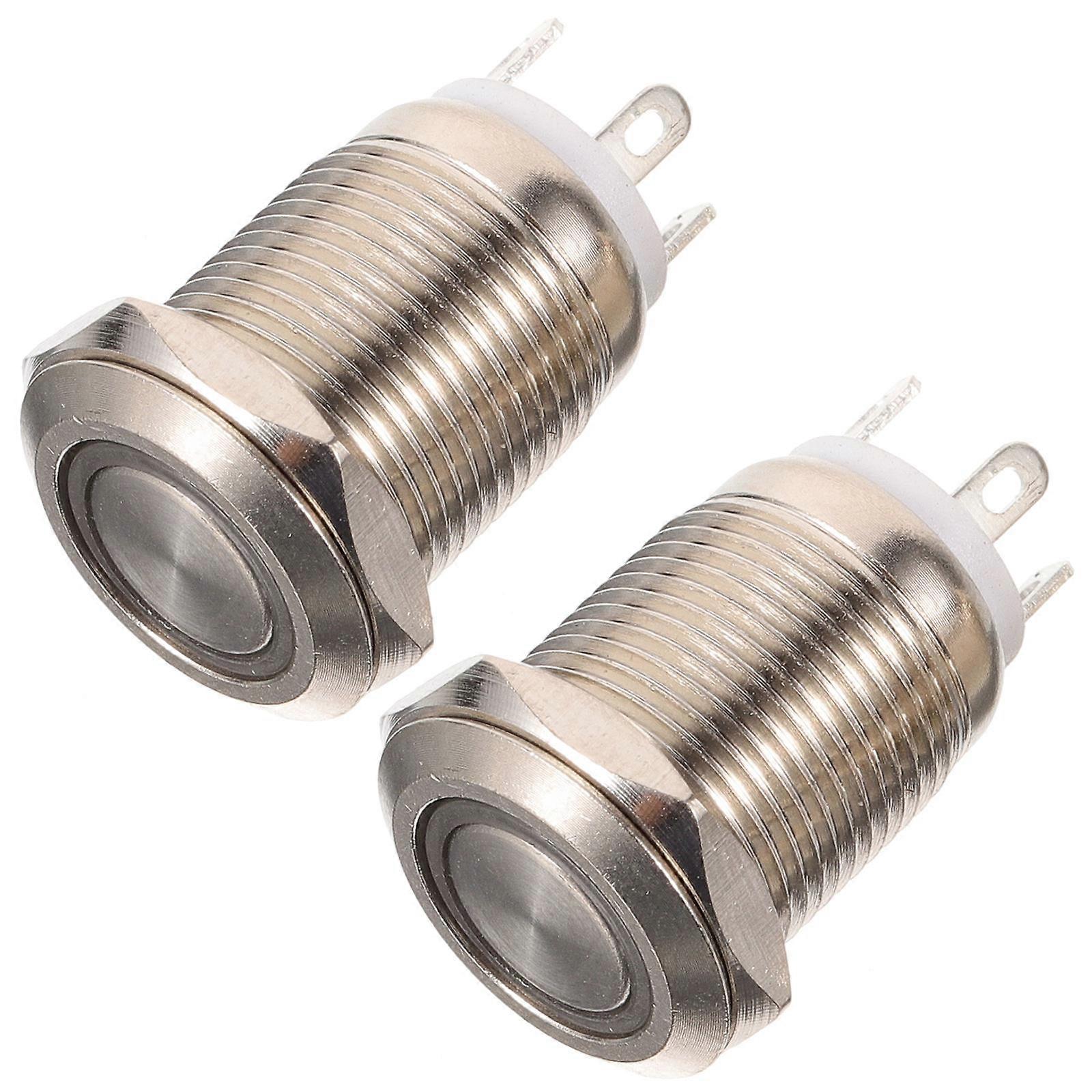 Doorbell Replacement Button Led Lighted Doorbell Circular Edge Golden 2Pcs