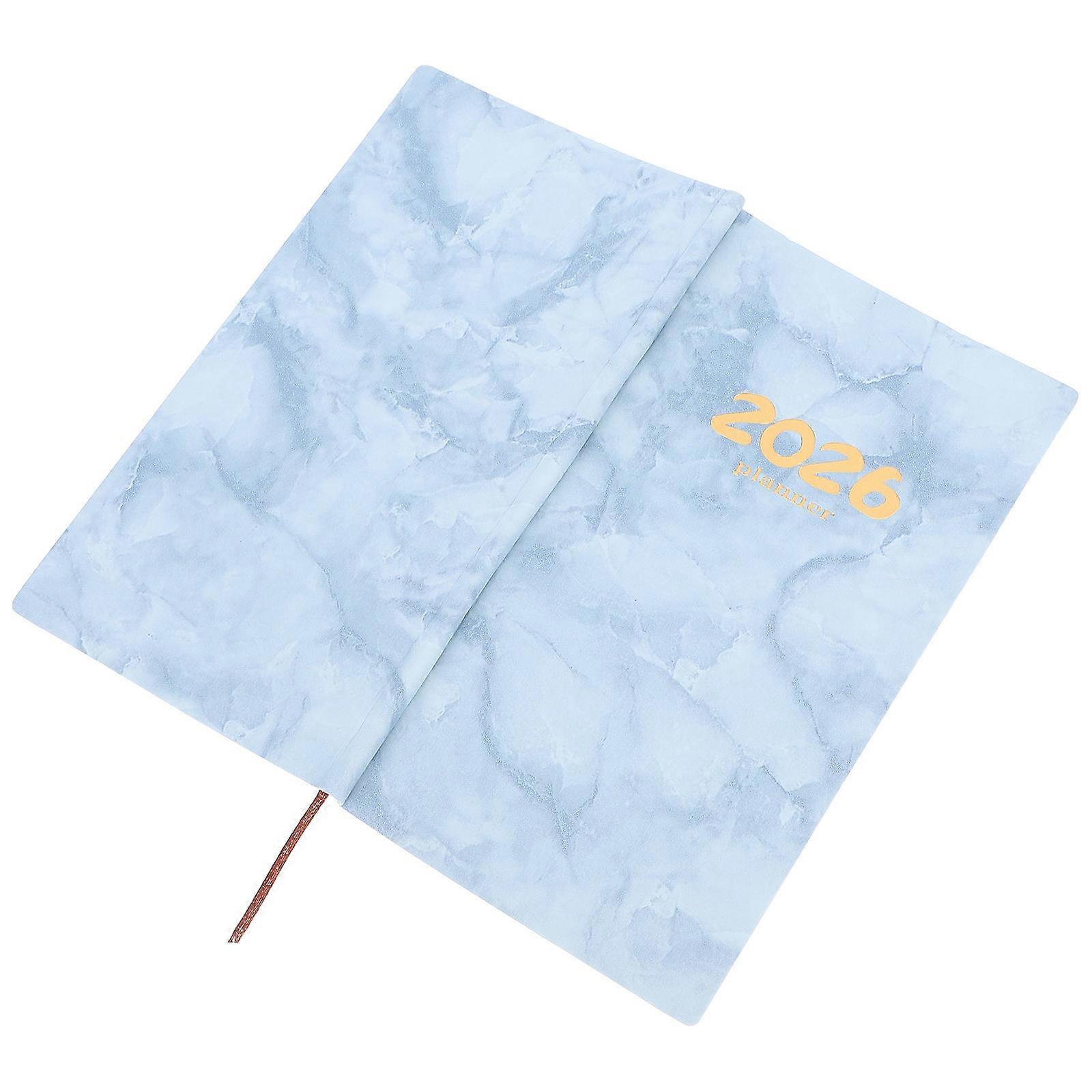 Stylish Marble Design Hardcover Daily Planner Notebook – , Flip Layout for Work, Notes, Organization, All Occasions Use