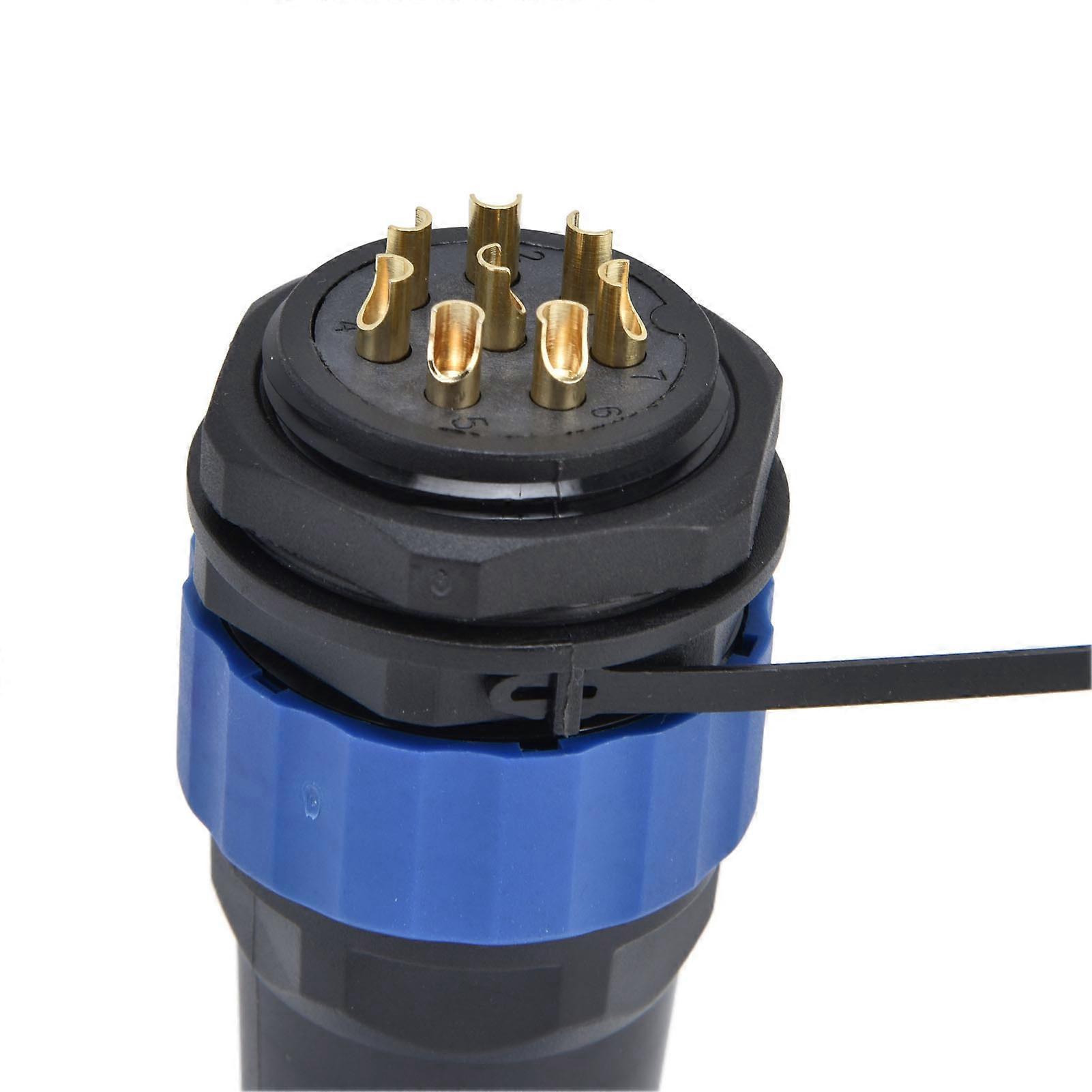 IP68 SP28 Waterproof Aviation Plug Socket, 380V 25A 8 Pin Male & Female Solder Power Connector