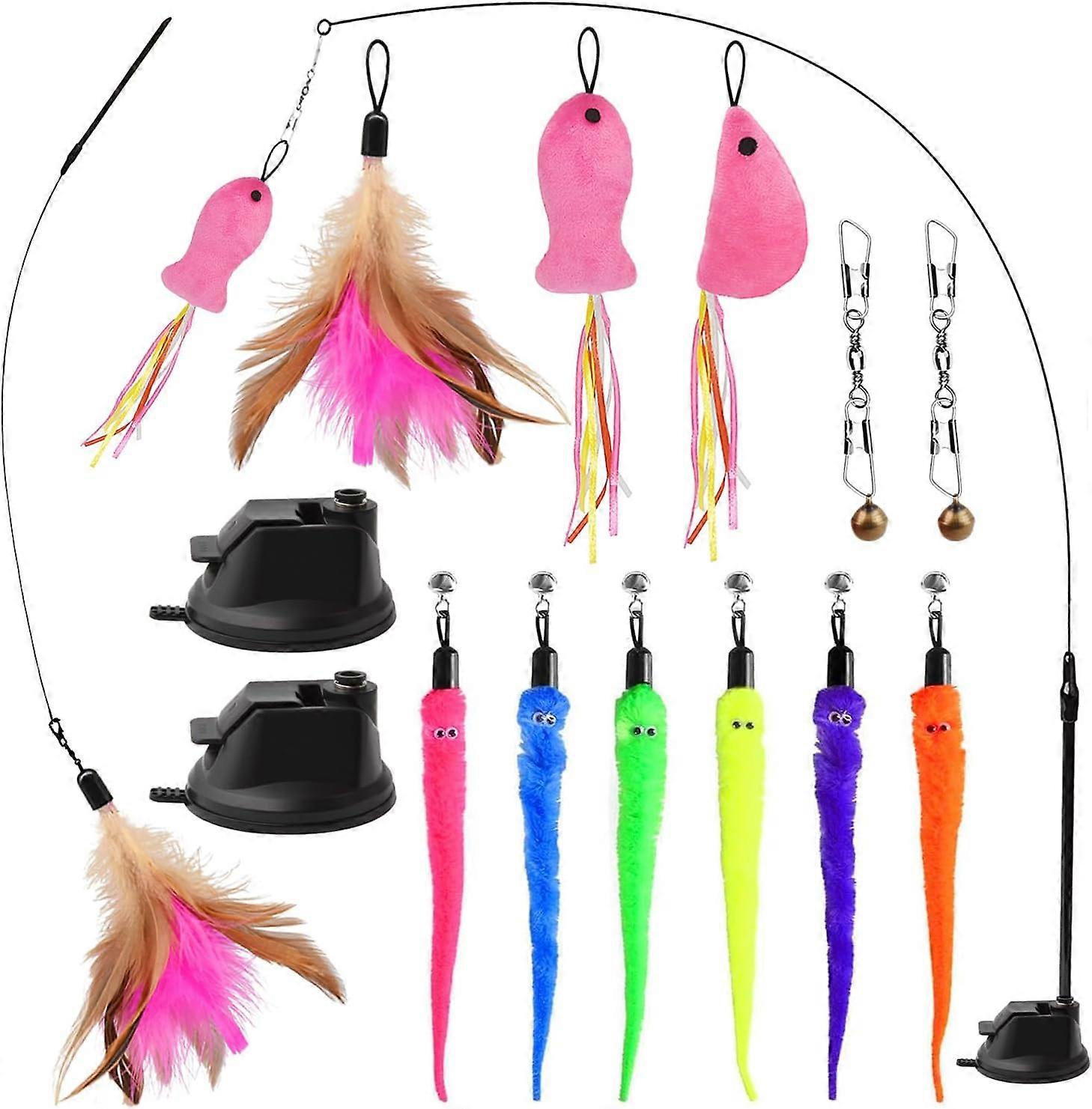 Cat Toys, Cats Toys Interactive for Indoor Cats, Interactive Cat Toy, with Sticky Super Suction Cup, Keep Kitten from Getting Bored