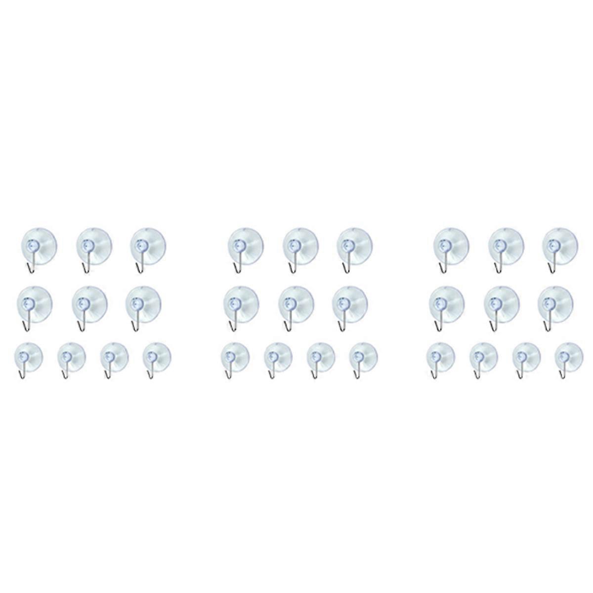 10 Transparent Suction Cup Suction Cup Hook Clothes Jacket Metal Hook