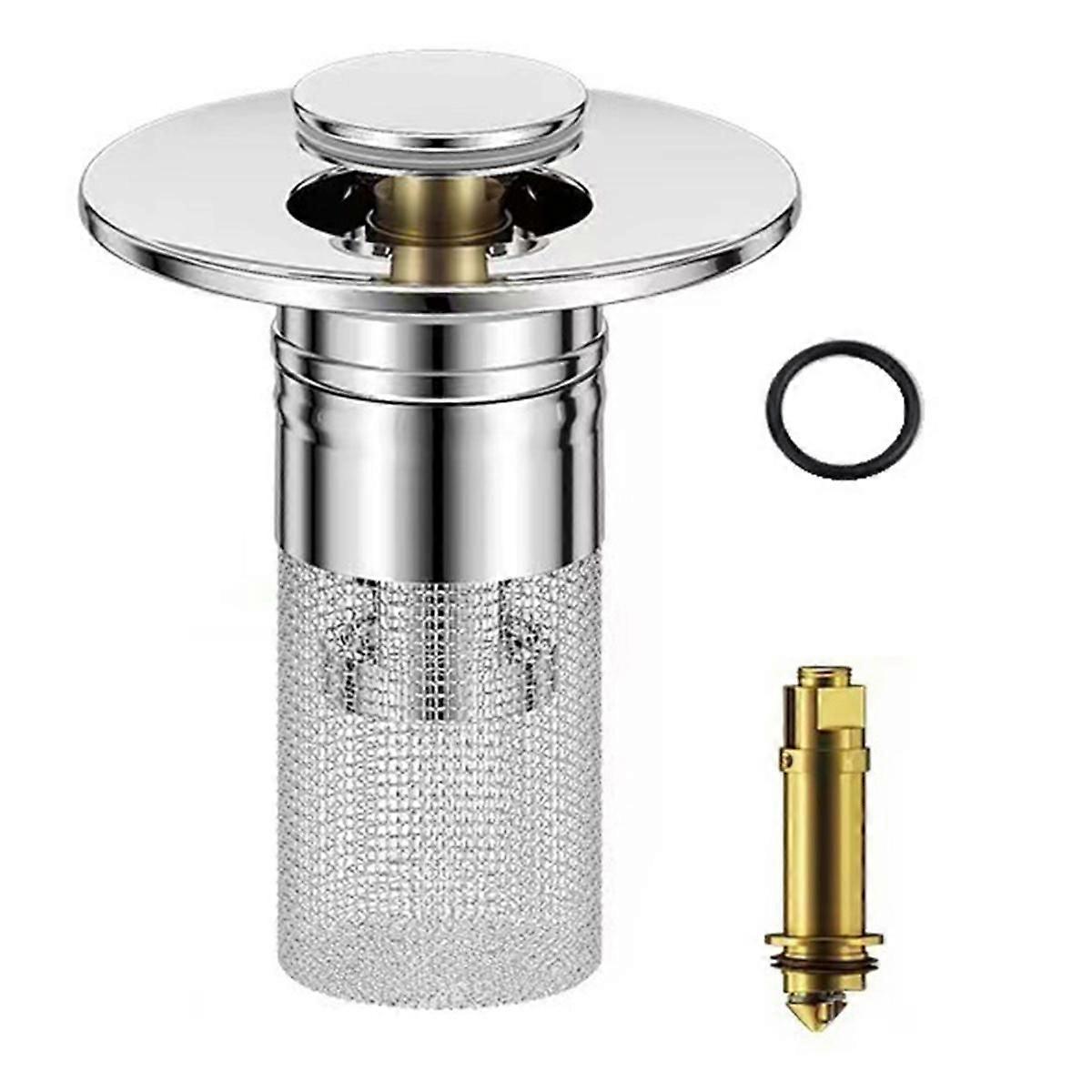 Universell avløpsstopp med en diameter på 2,8–3,3 cm, avtakbart filter i rustfritt stål