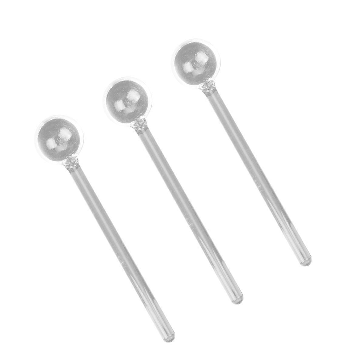 Tea Spoon Expresso Class Spoons Serving Dessert Home Kitchen 3Pcs Glass