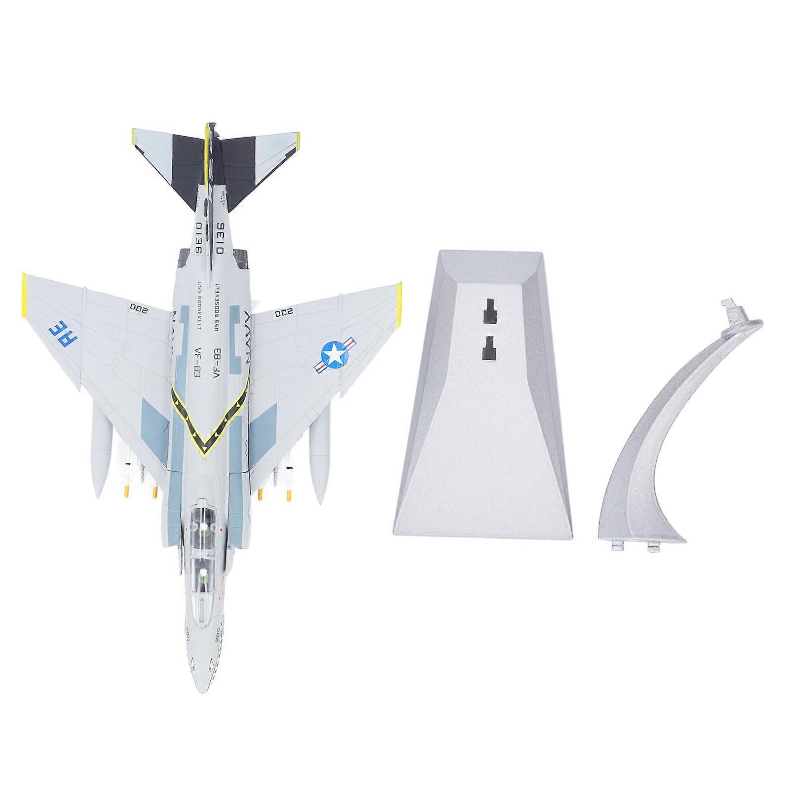 1:100 Scale Die-Cast Fighter Plane Model with Display Stand