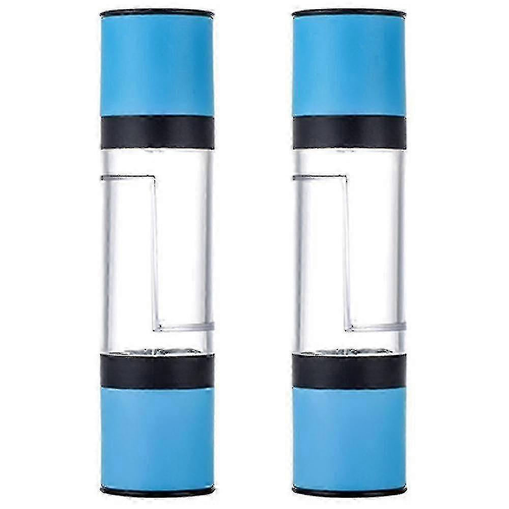 Salt And Pepper Grinder Set,manual Pepper Mills With Adjustable Coarseness, Refillable Spice Grinders-blue