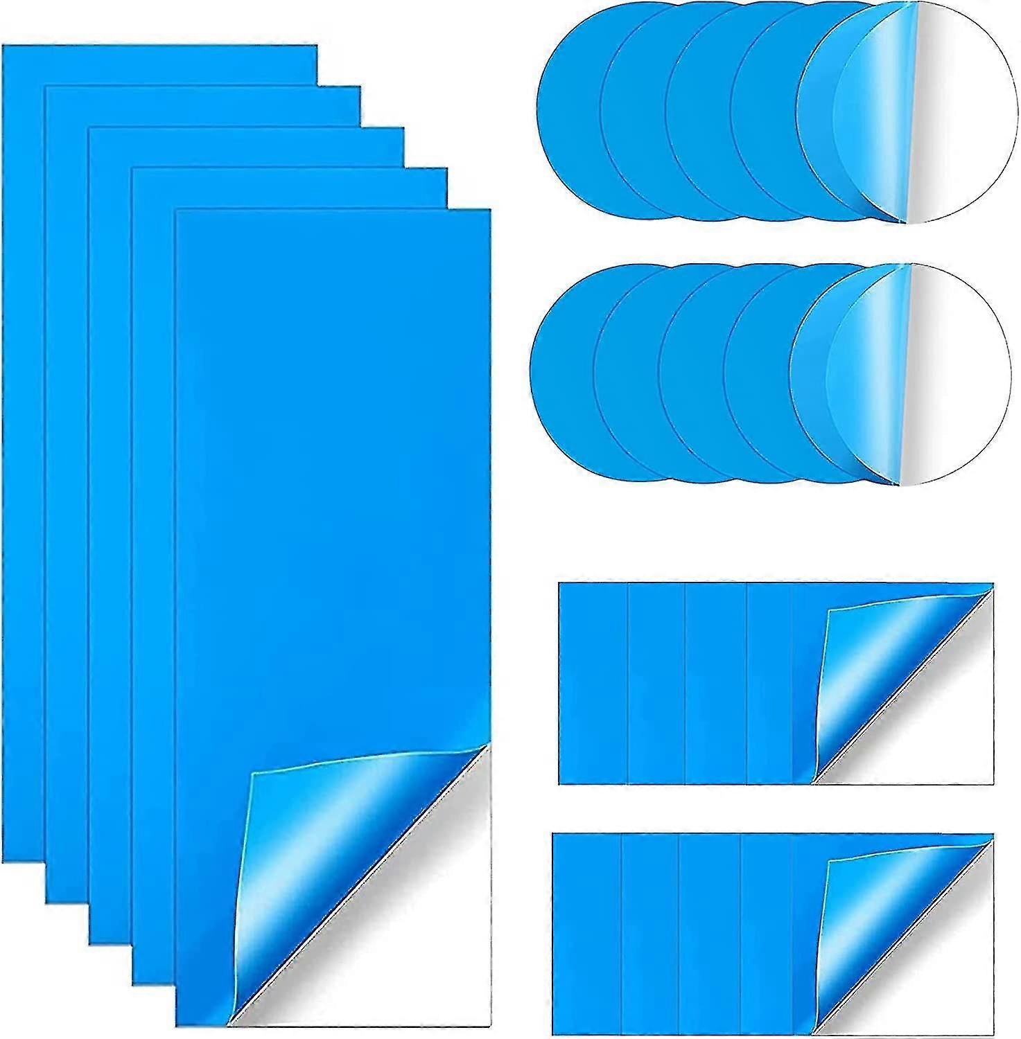 Waterproof PVC Adhesive Patches for Pool Liner Repairs, 60 Count