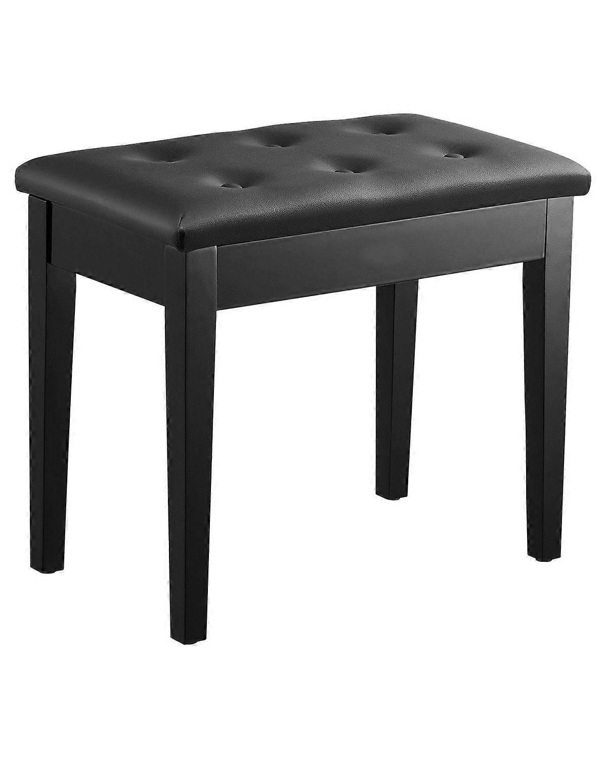 Πάγκος πιάνου, 22" x 13.78" x 19", καρέκλα πιάνου πληκτρολογίου με μαξιλάρι υψηλής πυκνότητας, ξύλινο κάθισμα σκαμπό βιβλιοθήκης πιάνου