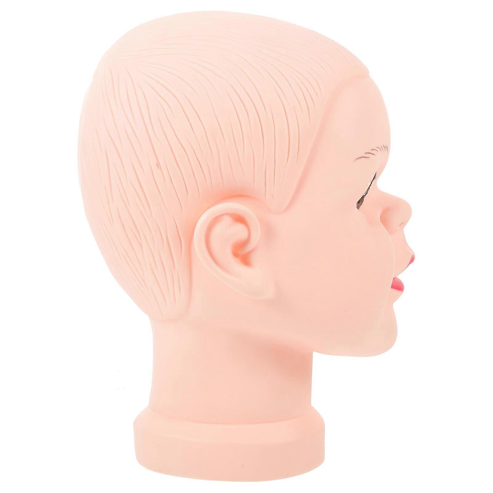 Head Mannequin Child PVC Material Hat Display Wig Stand With Mannequin Head Personal Users 1Pcs