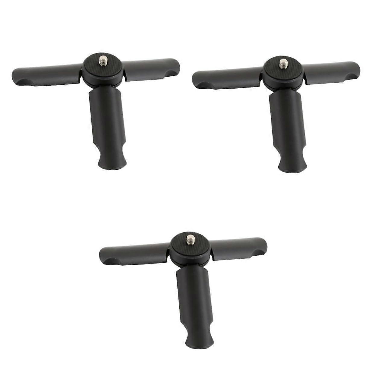 3 x Camera Tripod Stand, Mobile Phone Holder, Adjustable Phone Stand, Black x 3pcs