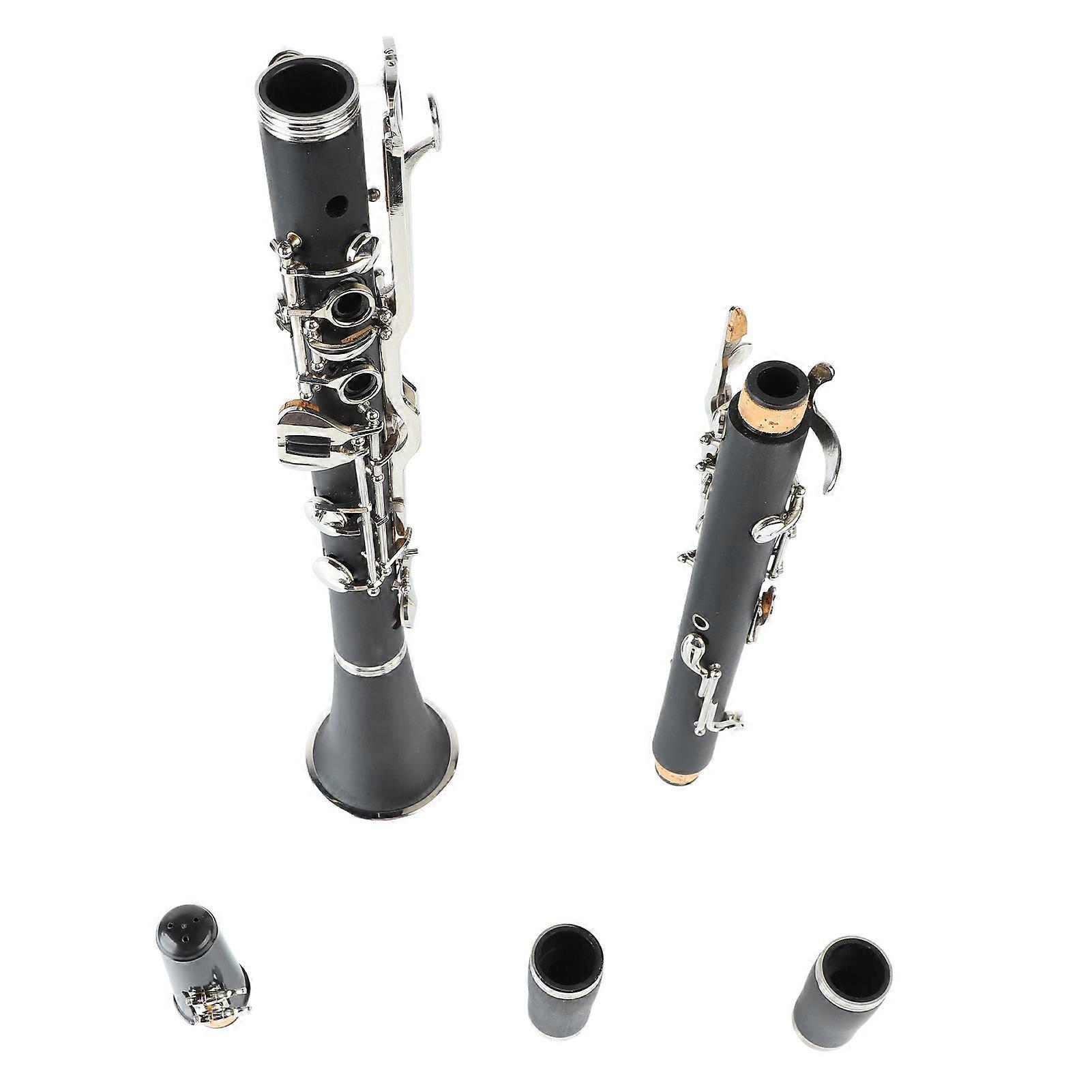17 Key G Tone Clarinet Engineering Plastic Tube Body Flat Clarinet for Performance Music Class 