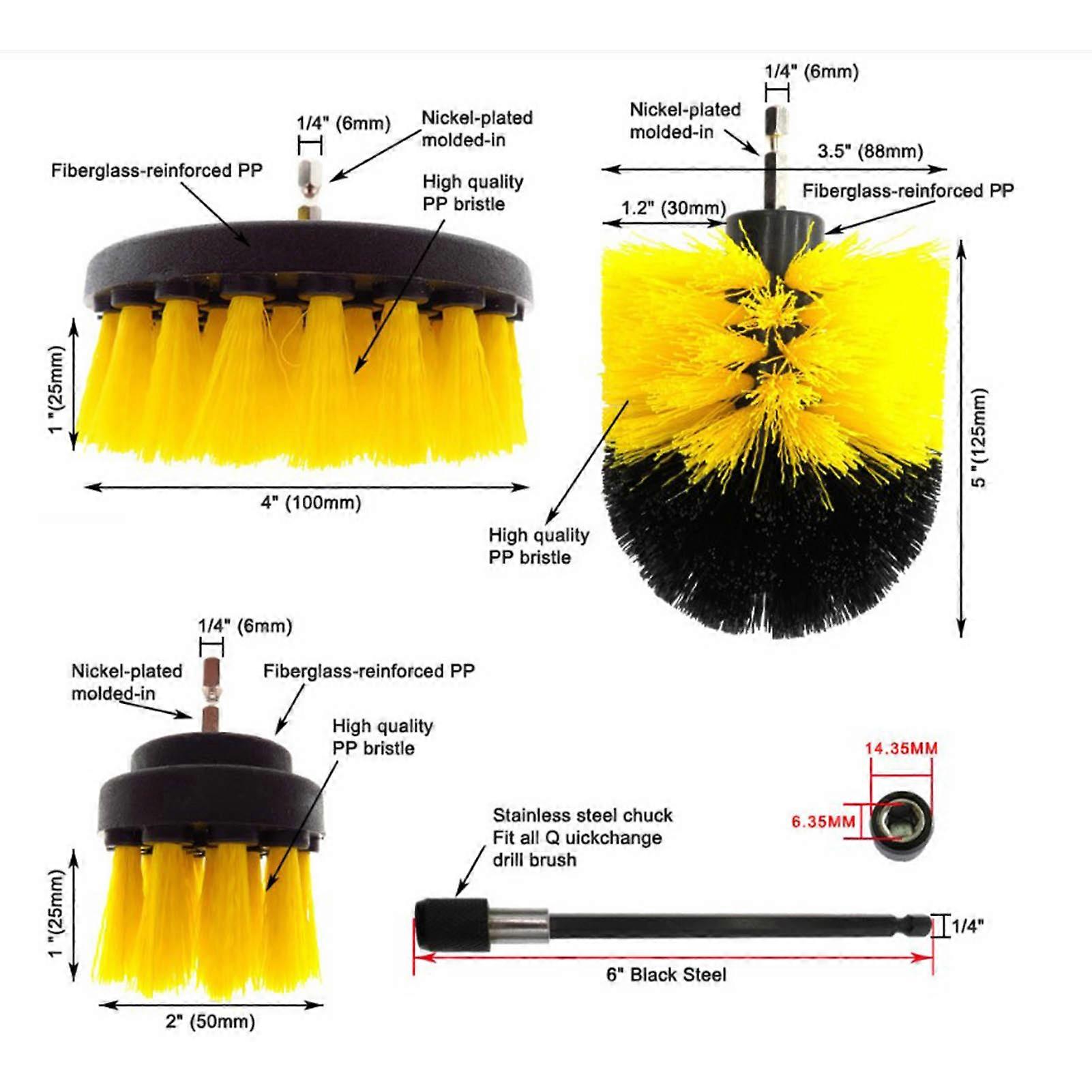 Car Cleaning Brush Set Streamlined Handle Removable Brush Head for Cleaning Car Interior