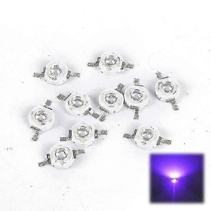 10pcs 3W 395nm UV LED Chips for Glow in the Dark and DIY Projects