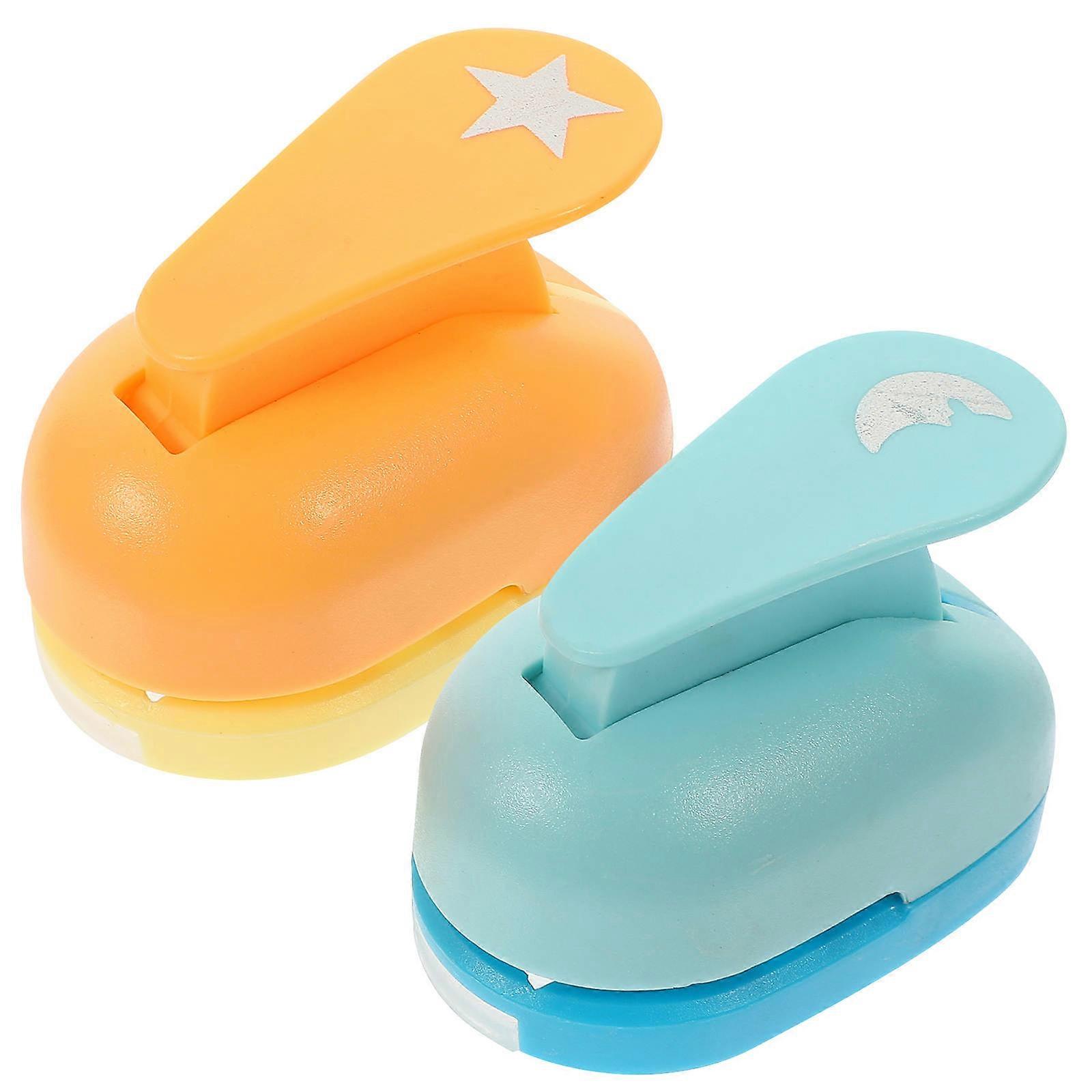 Punch Hole Puncher Paper Punchers Scrapbook Design Assorted Color 2Pcs