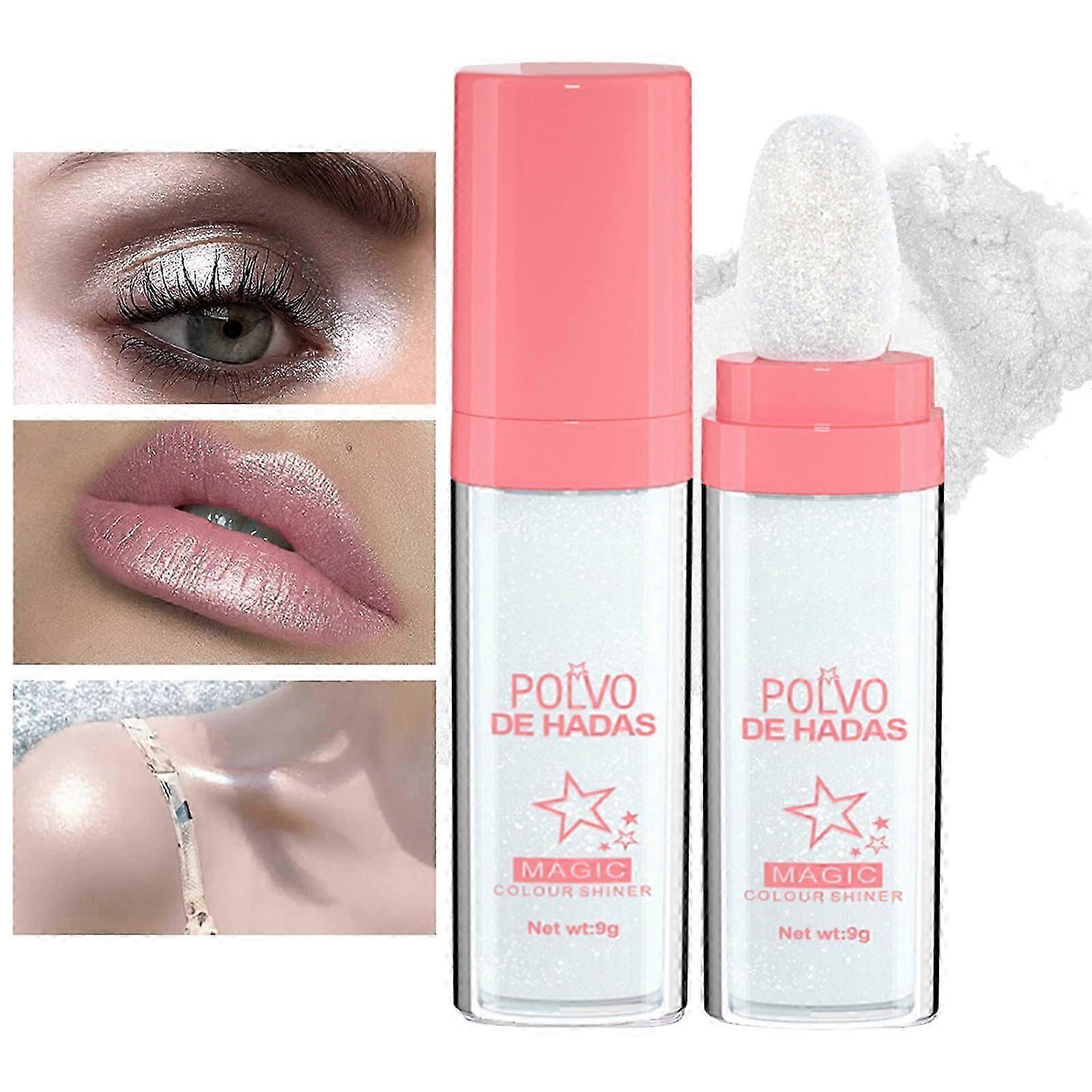 هايلايتر بريق ستيك بريق للوجه لامع للوجه ، عصا مكياج للوجه أحمر خدود Fairy Glitter هايلايتر