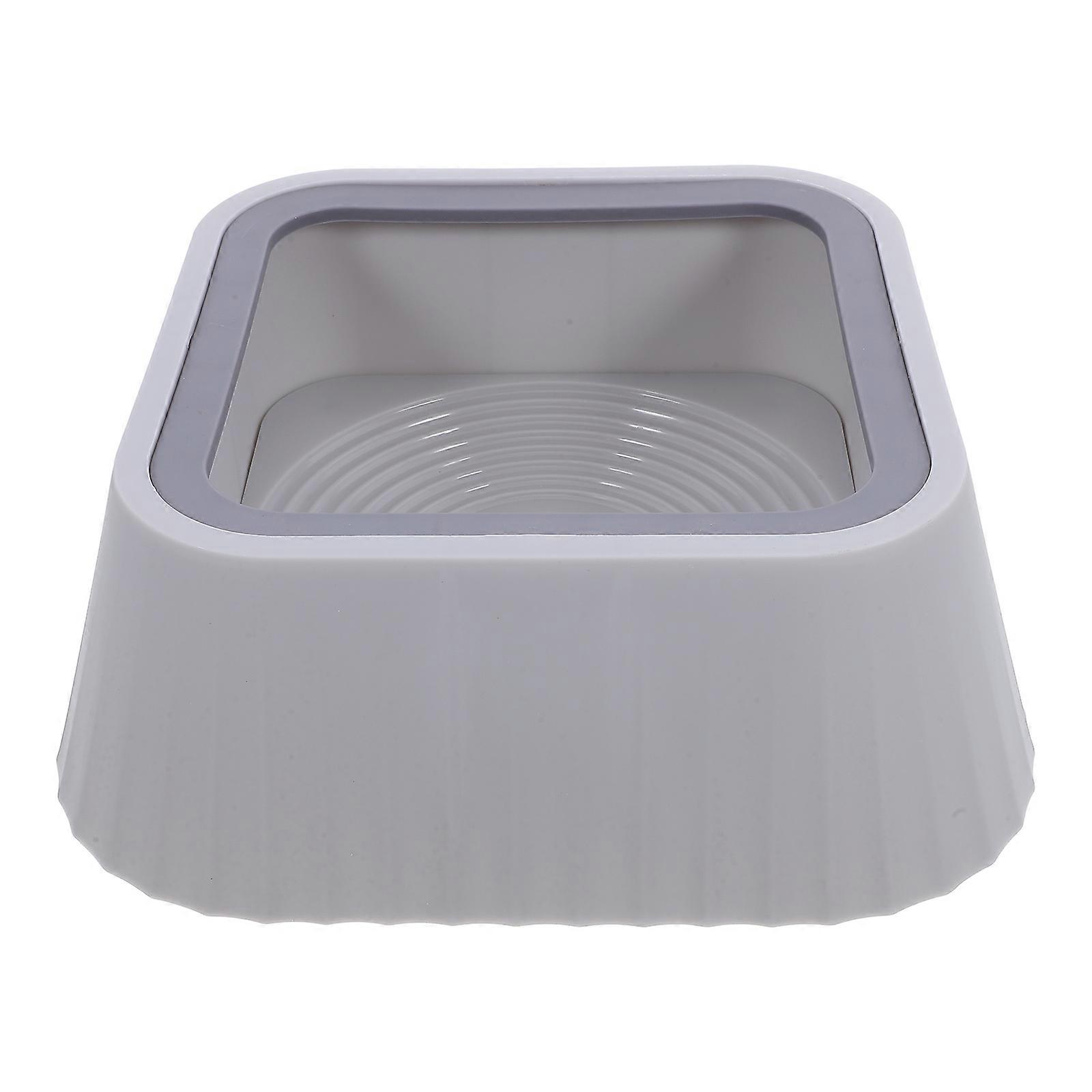 Anti Tip Water Bowl for Dogs Dark Grey ABS with Anti-Tip Floating Design for Home