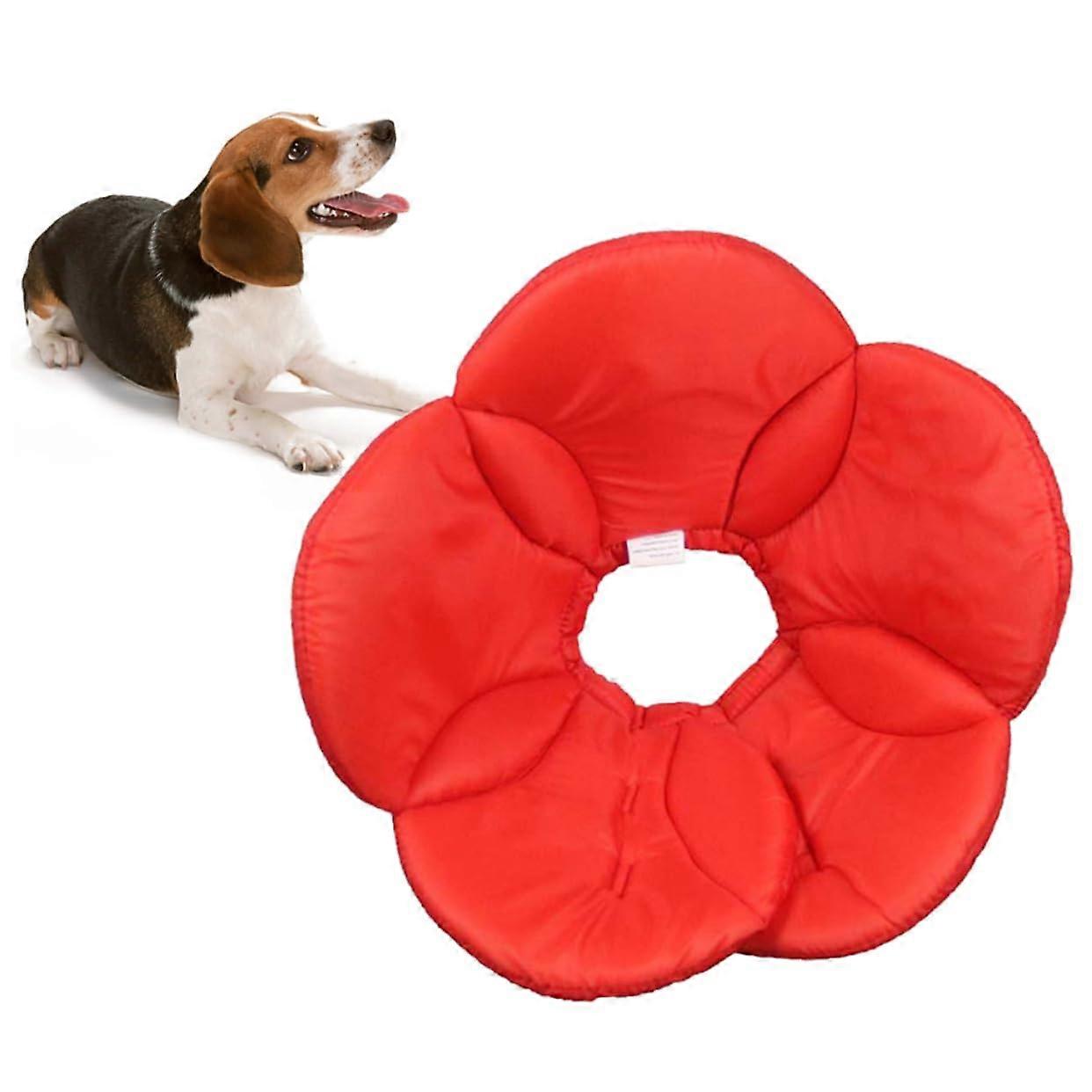 Dog Collar Sponge Protective Cover Polyester Red