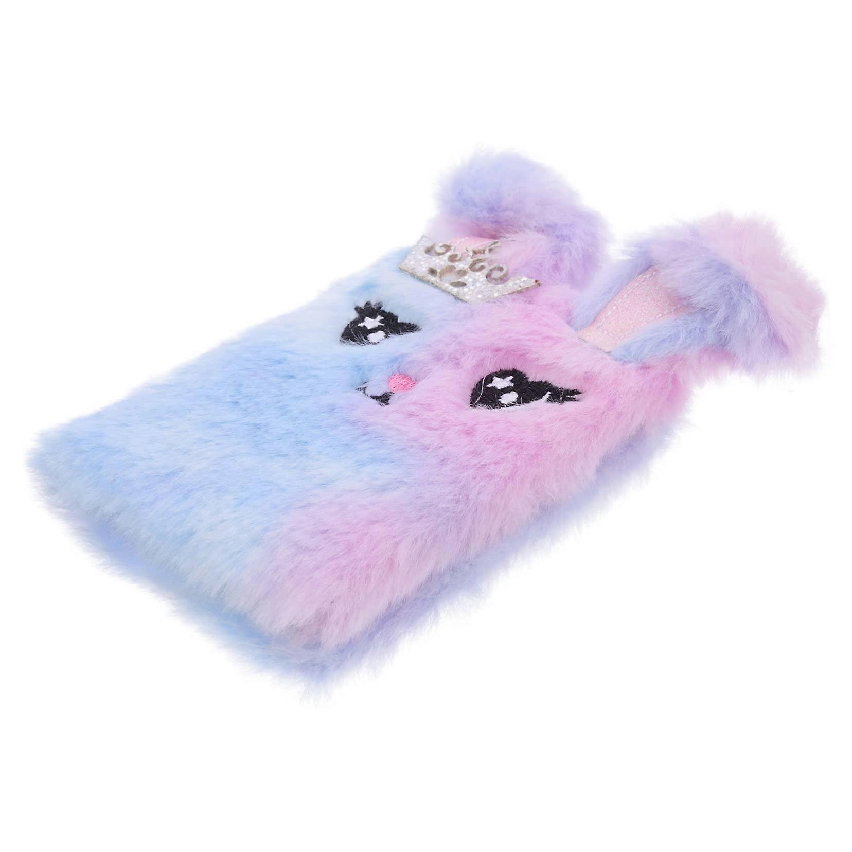 Fluffy Cartoon Design Notebook Plush Travel Journal for Creative Daily Notes and Thoughts, Portable Size