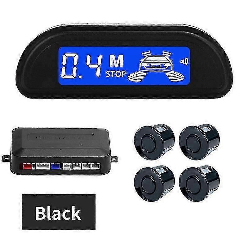 Car Parking Sensor with Auto Parktronic Reverse LED Display 4 Sensors 12V and 8 Color Options