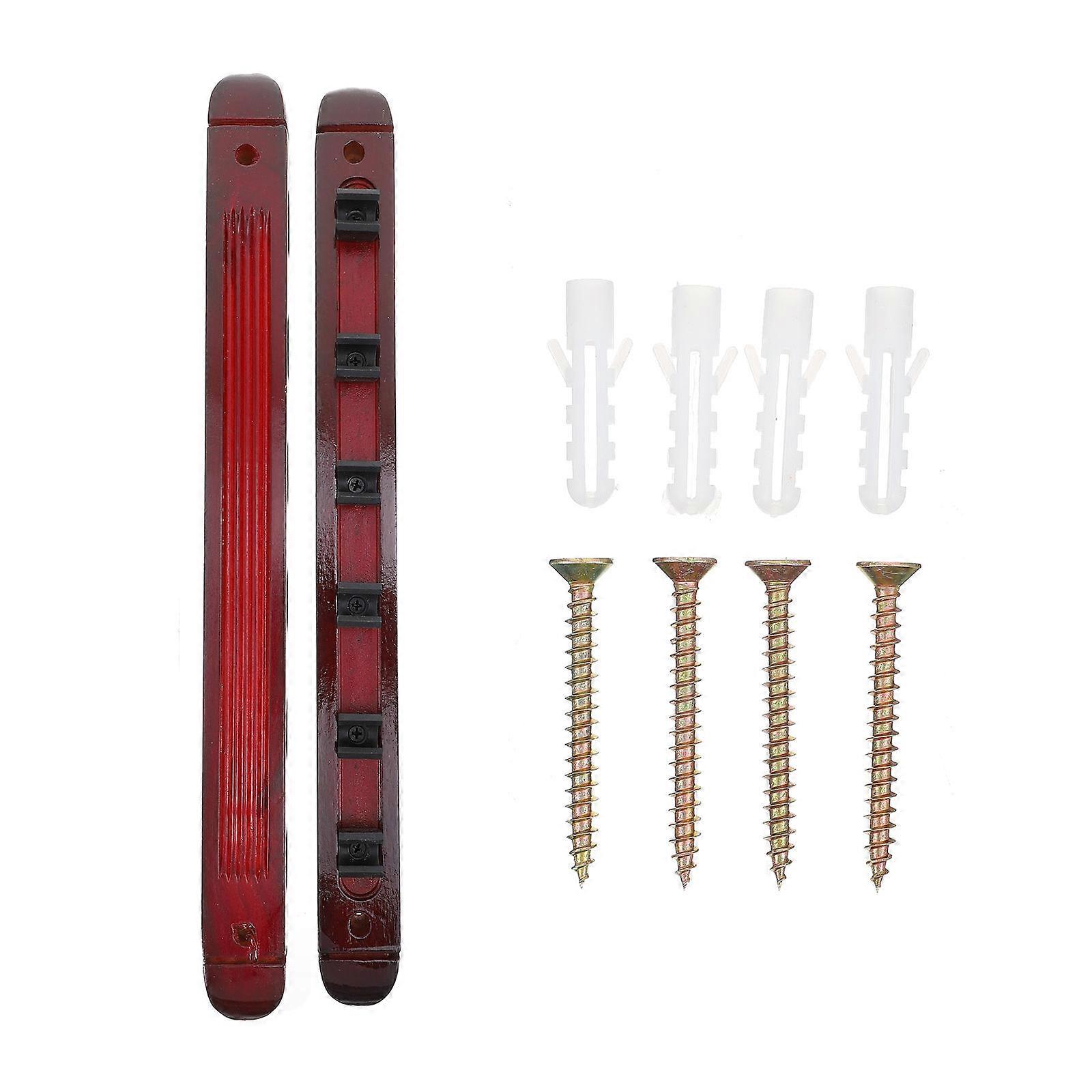 Wall Mount Cue Rack Wood Cue Display Rack Home Organization Storage 1Set