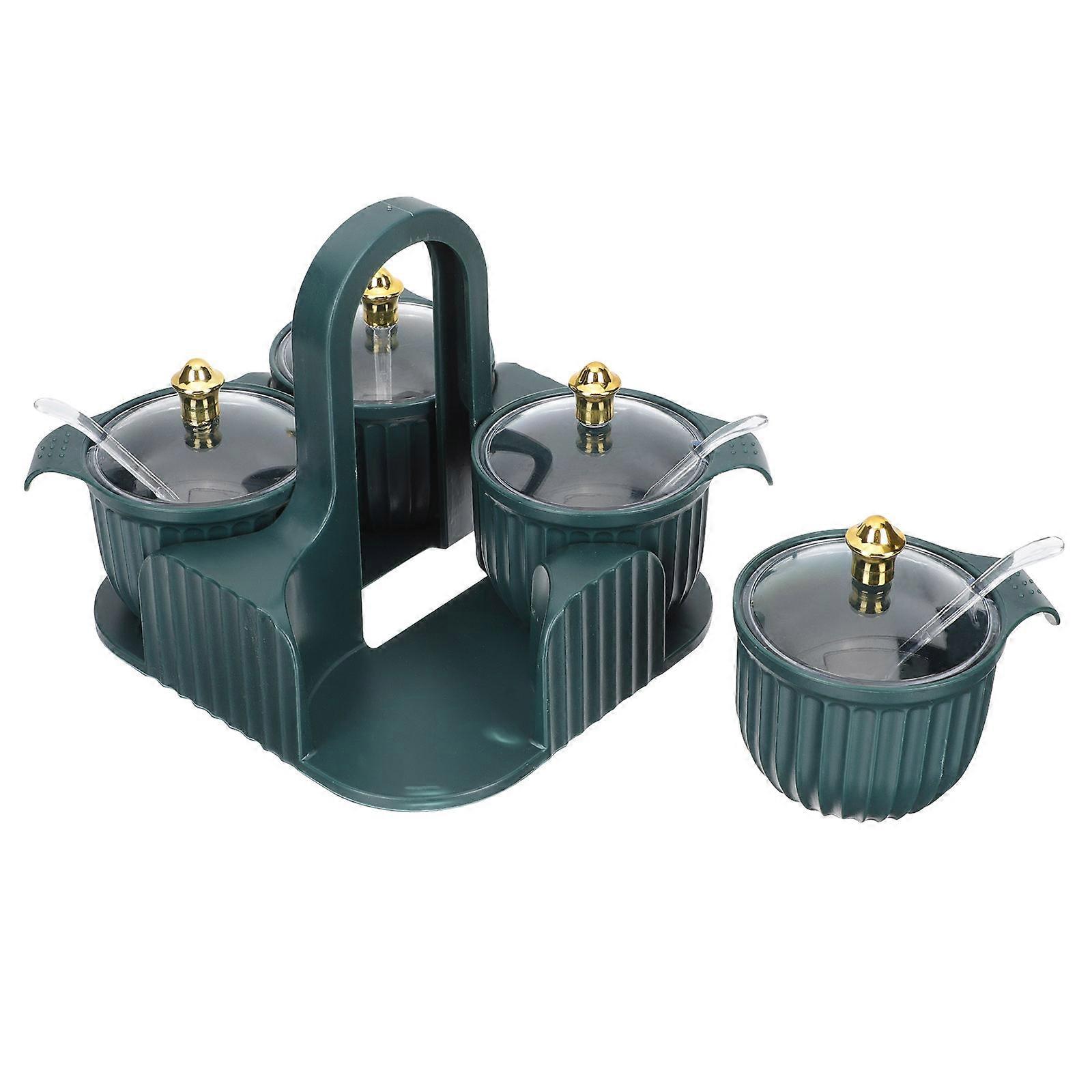 Spice Storage Containers Plastic Spice Pot Modern Minimalist Easy Access 18x16.5x15 Cm 1 Set