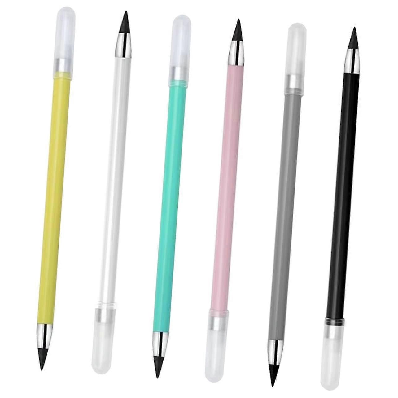 6 pieces pencil inkless pen for school and office writing drawing and sketching practical and durable writing tools