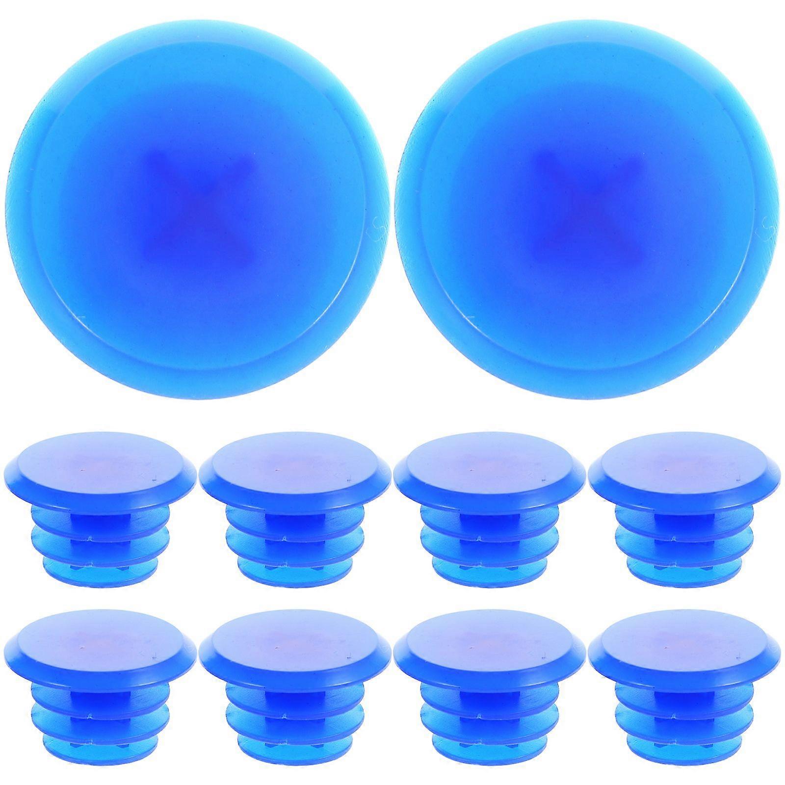 10pcs Mountain Bike MTB Road Handlebar End Plugs Handlebar Caps Plastic PVC Handle Grip Bar End Stoppers(Blue)