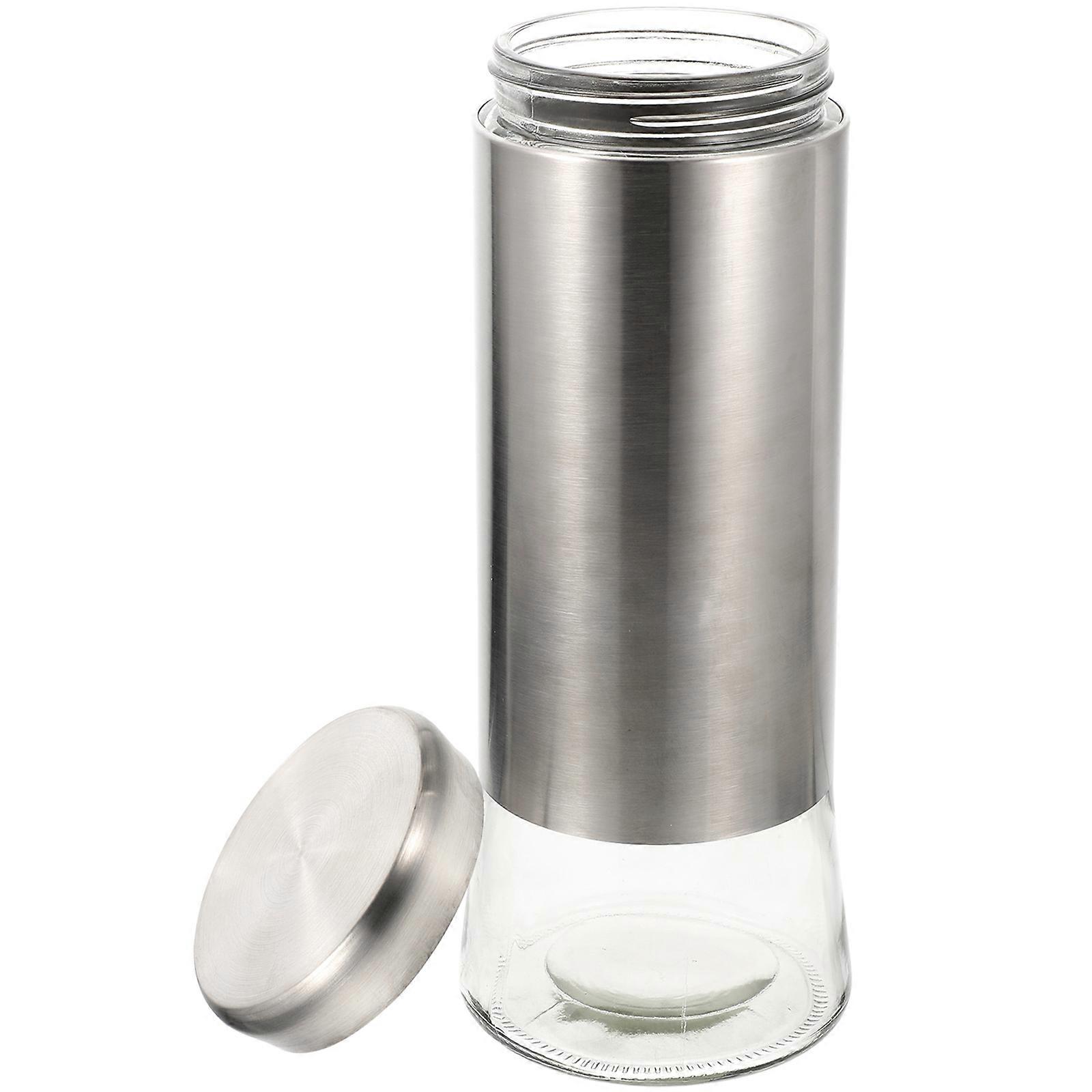 Large Capacity Sealed Food Containers Airtight Glass Food Container Holiday Silver 32x12cm Safe for Daily Use 1Set