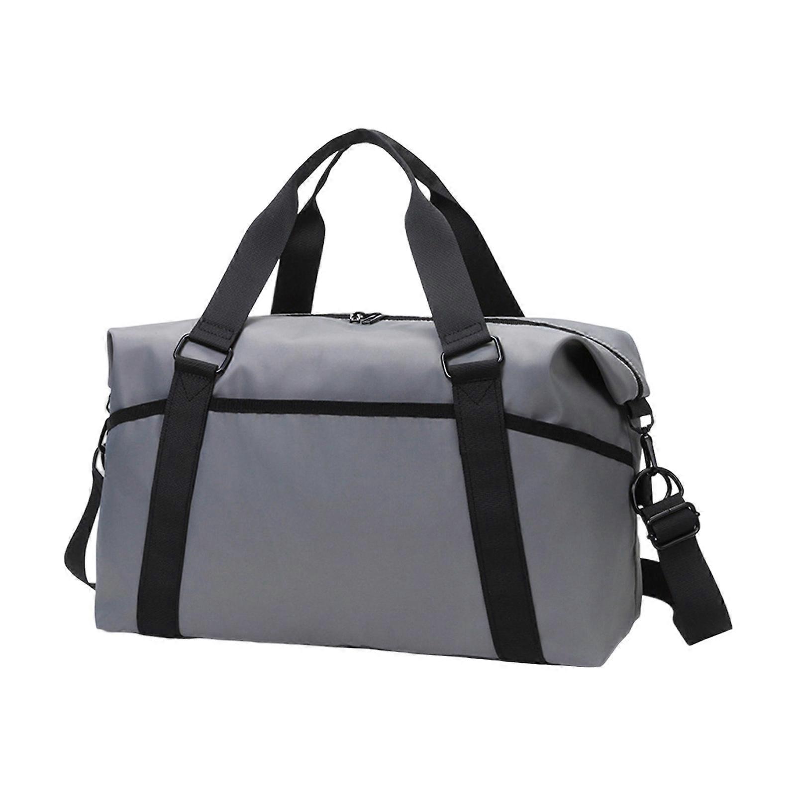 Lightweight Travel Organizer Bag With Reinforced Handles And Wet Dry Storage For Gym Enthusiasts Commuters Gray