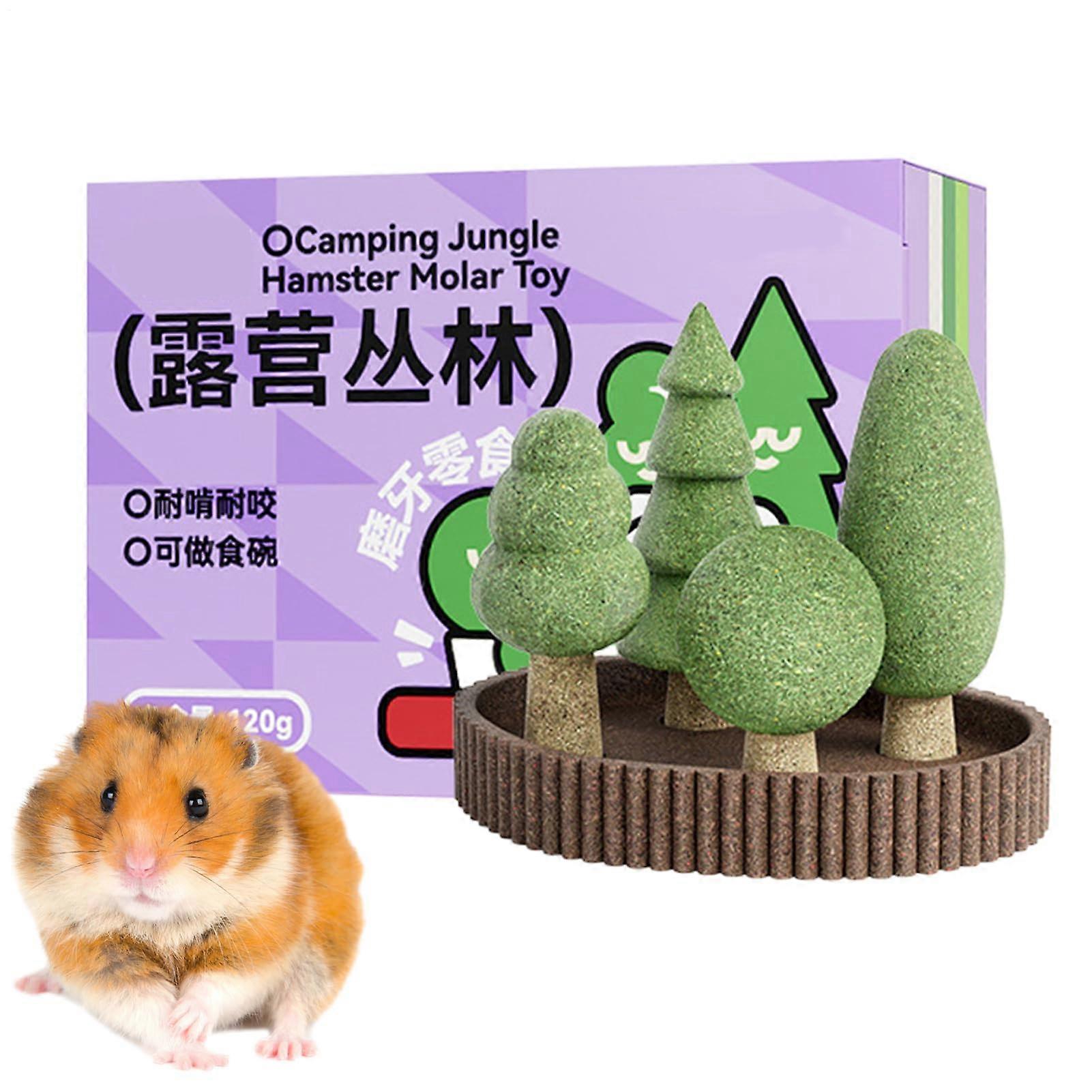 Chew Toy for Small Animals 5X Hamster Toy Jungle Design, Natural Habitat Decoration
