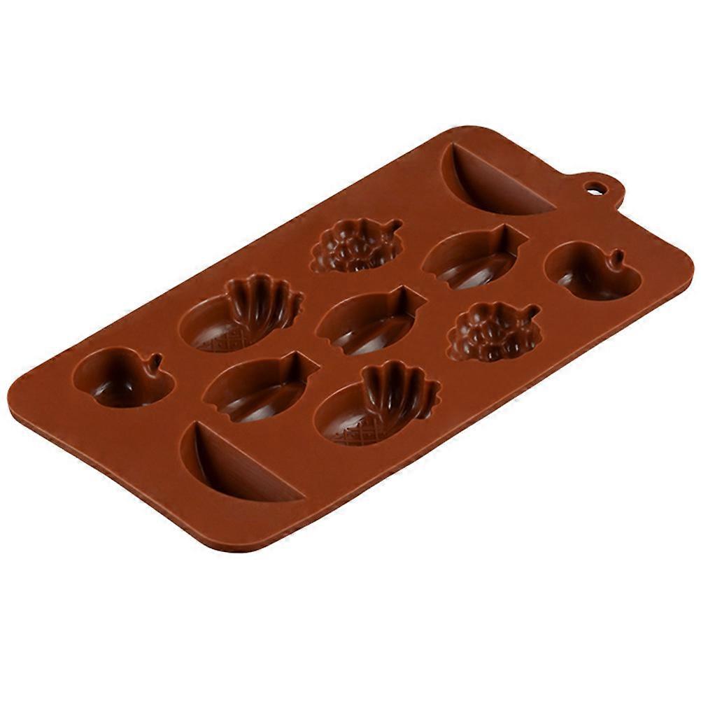 Mini Silicone Molds Fruit Shape Diy Design Chocolate Molding Baking Tools 21.3 X 10.5 X 2 Cm 1Pack