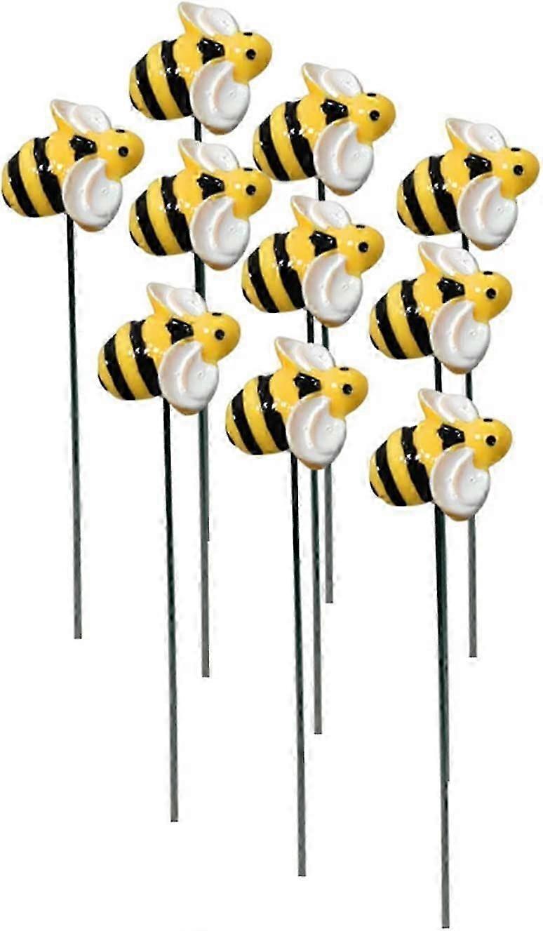 نحلة حديقة حصص ديكور معدن يارد الفن الحلي الجبهة الفناء عصا الأزهار يختار الربيع الصيف الراتنج تلعثم النحل حديقة حصص في الهواء الطلق مسار العشب