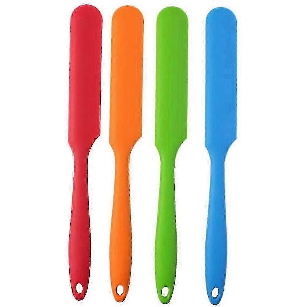4PCS Heat Resistant Silicone Spatula Set - Durable Kitchen Utensils for Cooking & Baking - Non-Stick Scraper Tools