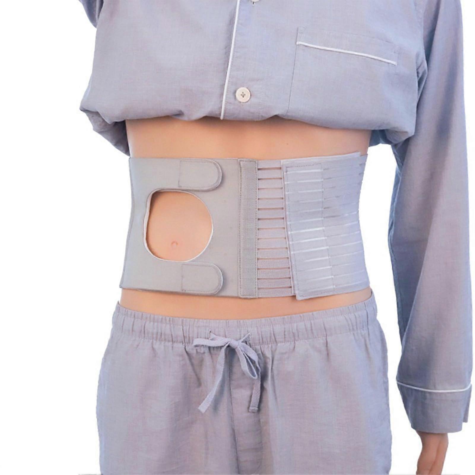 Support Belt For Ostomy Hernia After Surgery Elastic Breathable Abdominal Binder Stoma Waist Belt Colostomy Patients XL