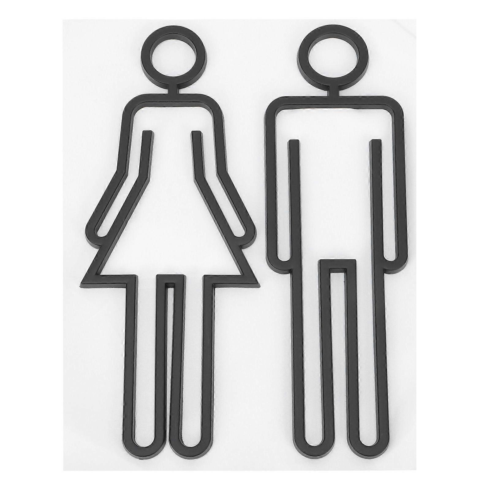 1 pari wc:n tunnistuskylttejä miesten ja naisten wc-kyltit wc-kyltit wc-kyltit
