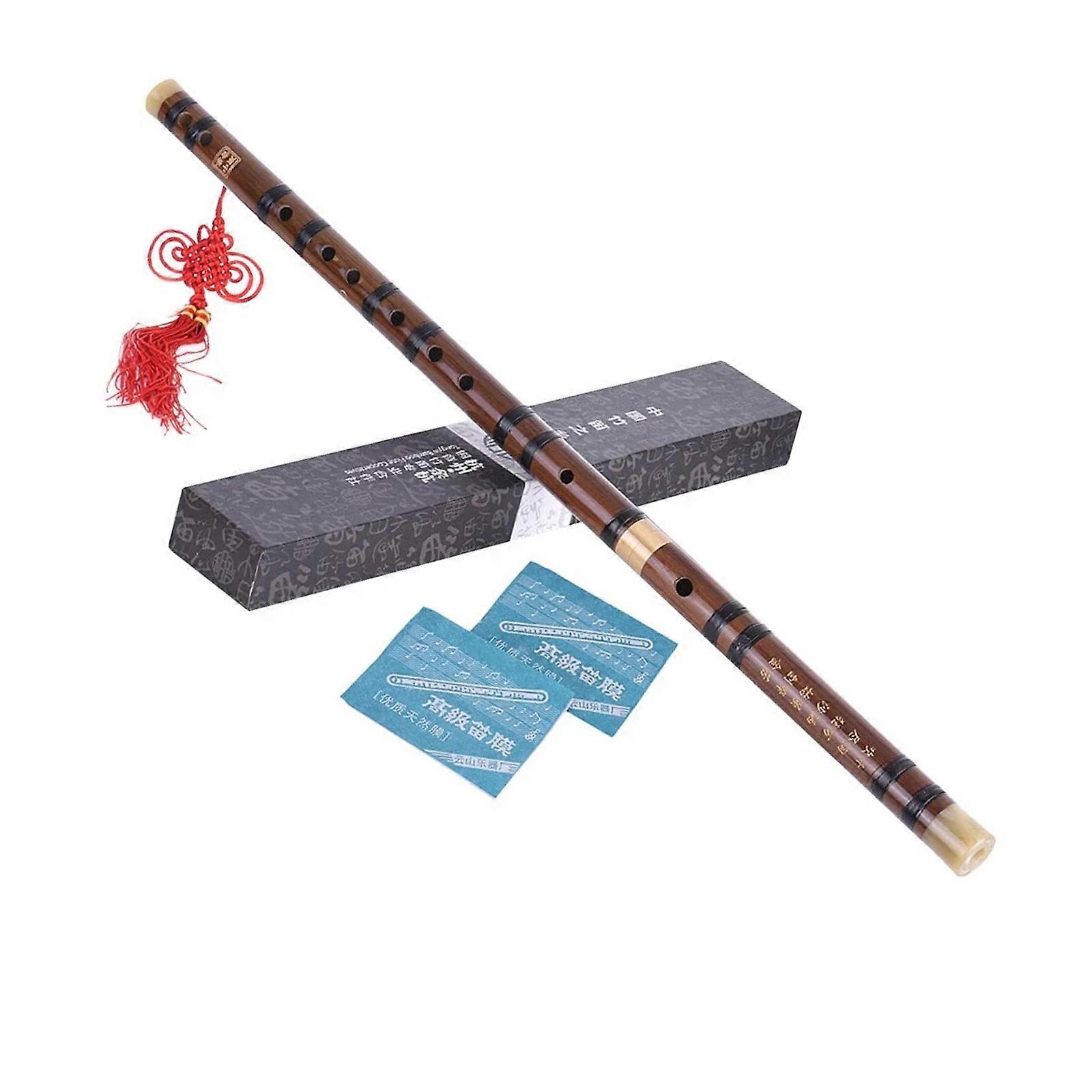 Bamboo Flute Portable Chinese Flute Wood Flute Pipe Tradition Musical Instruments for Beginners, Music Lover Enduring Multicolor
